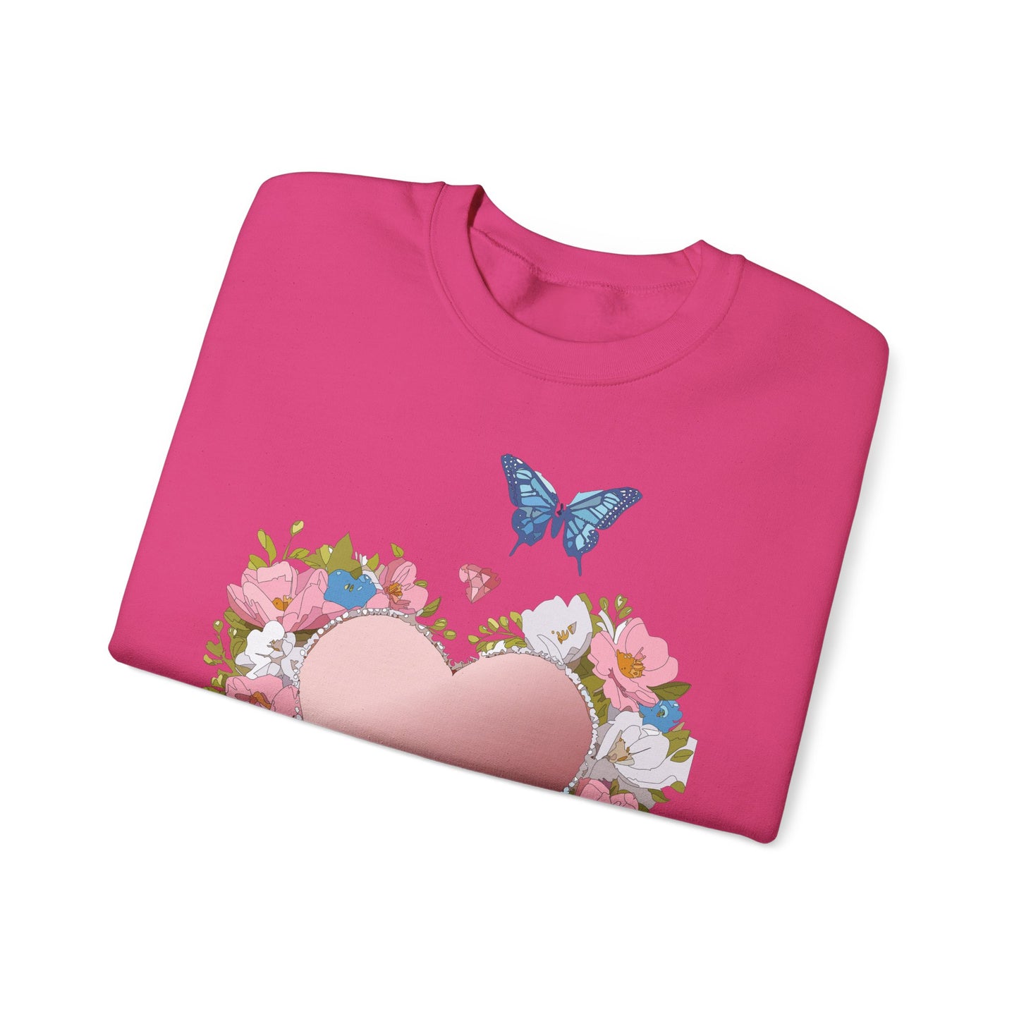 Floral Heart Sweatshirt, Floral Love Sweatshirt, Valentine's Day Sweatshirt, Heart Floral Sweatshirt