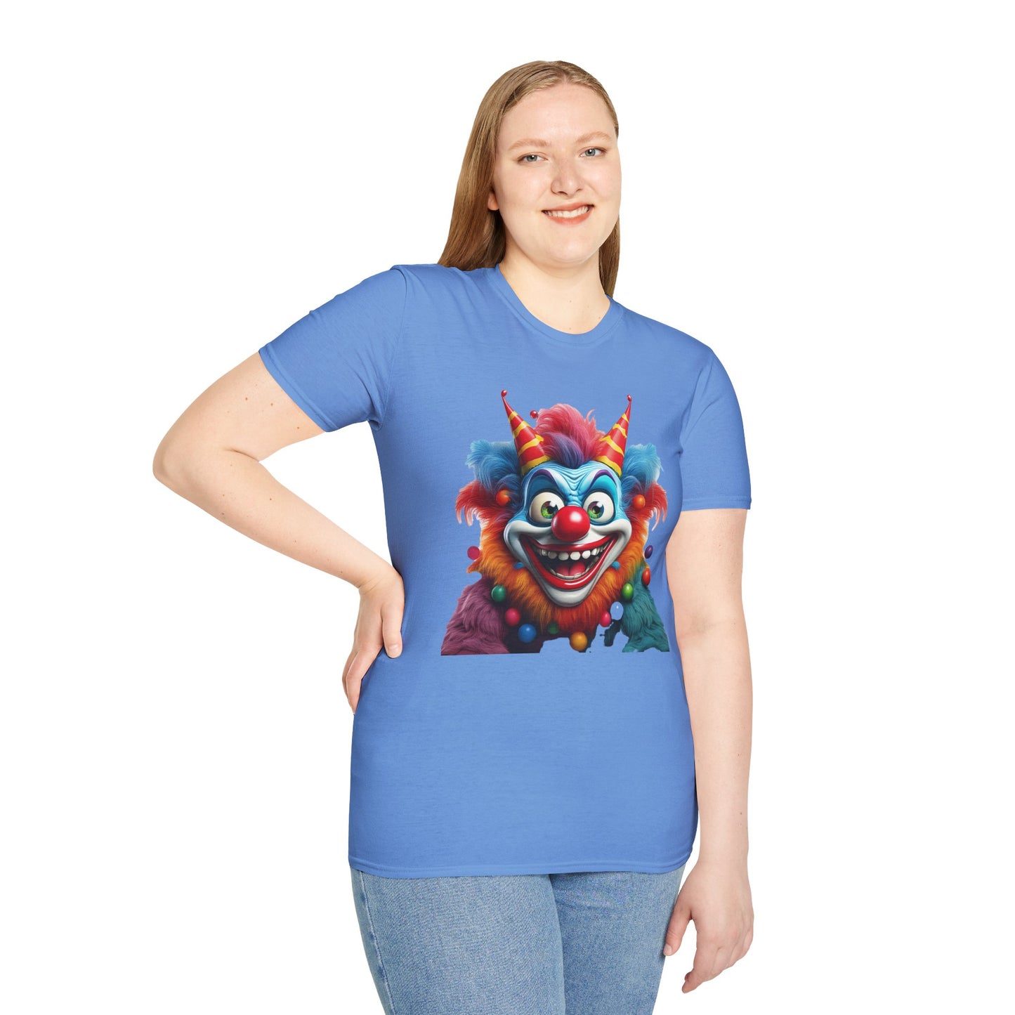 Clown Shirt, T Shirt with Clown, Funny Man Shirt, Tee Shirt with Funny Man, Circus Shirt, Shirt with Circus, Scary Man Shirt, Shirt with Scary Man