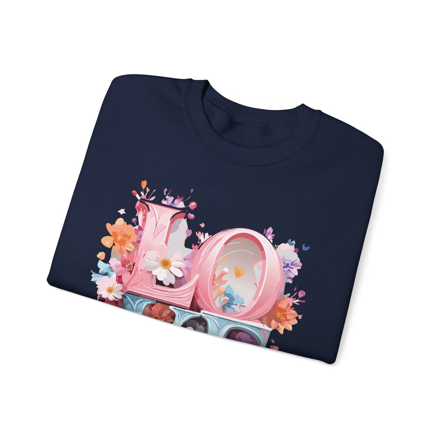 Floral Love Sweatshirt, Valentine's Day Sweatshirt, Love Flower Sweatshirt