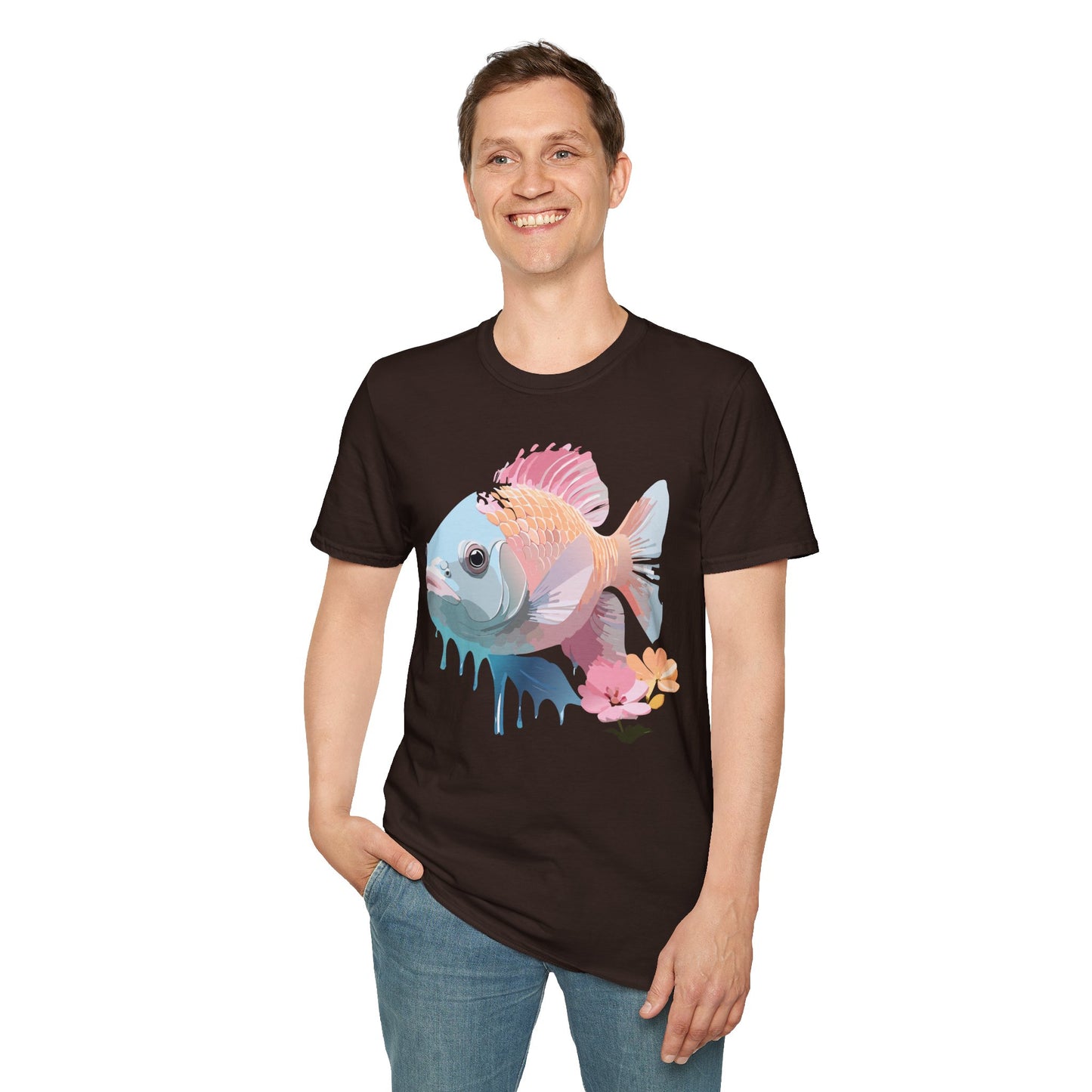 Copy of Fish Art Design Shirt, T Shirt with Fish, Graphic Shirt, Tee Shirt with Graphic Design, Shirt with Fish Graphic Art