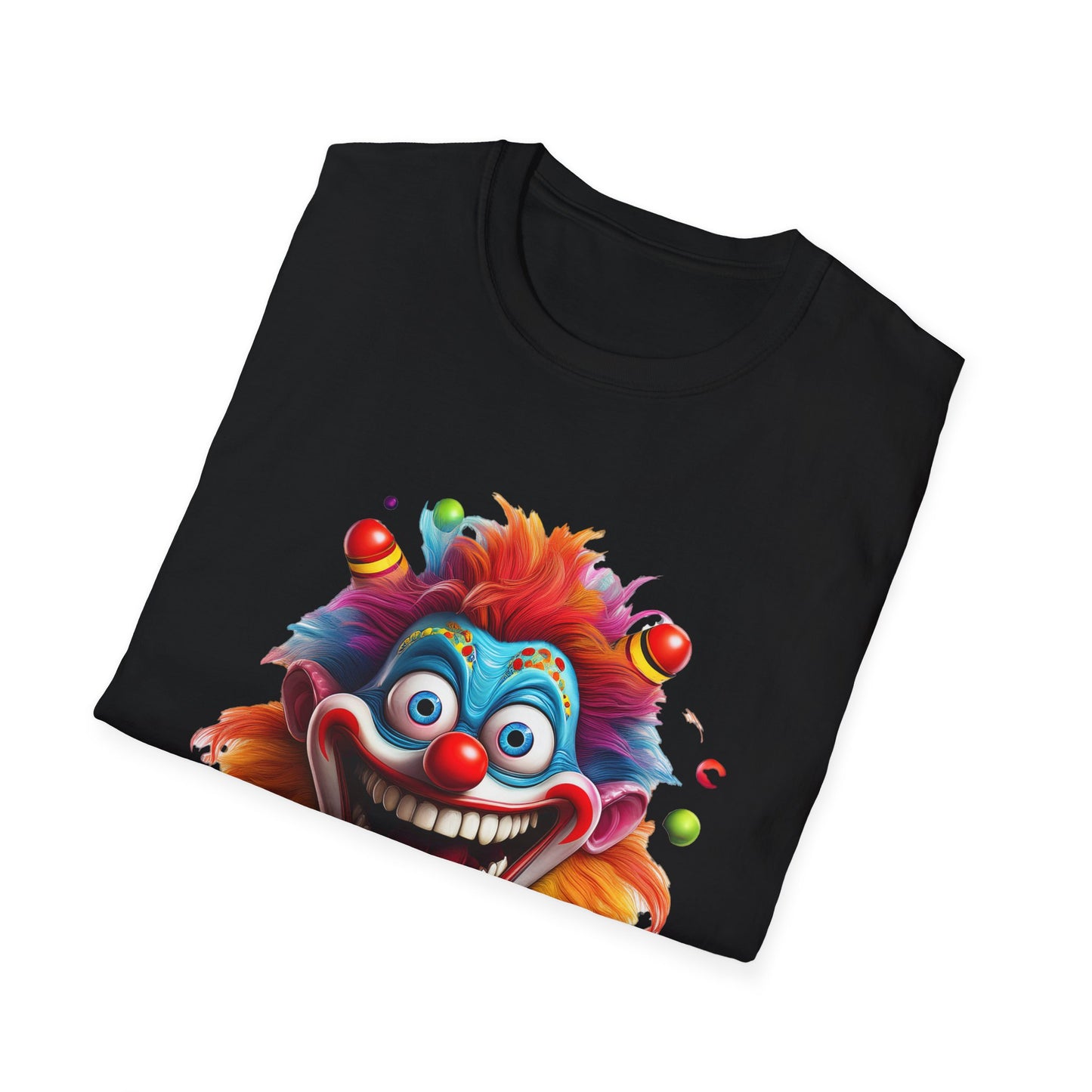 Clown Shirt, T Shirt with Clown, Funny Man Shirt, Tee Shirt with Funny Man, Circus Shirt, Shirt with Circus, Scary Man Shirt, Shirt with Scary Man
