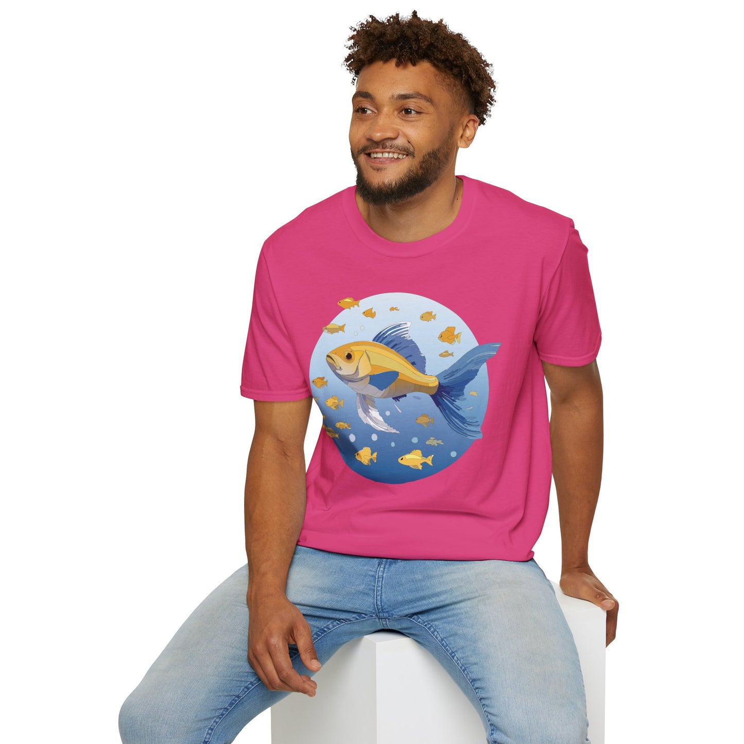 Fish Art Design Shirt, T Shirt with Fish, Graphic Shirt, Tee Shirt with Graphic Design, Shirt with Fish Graphic Art