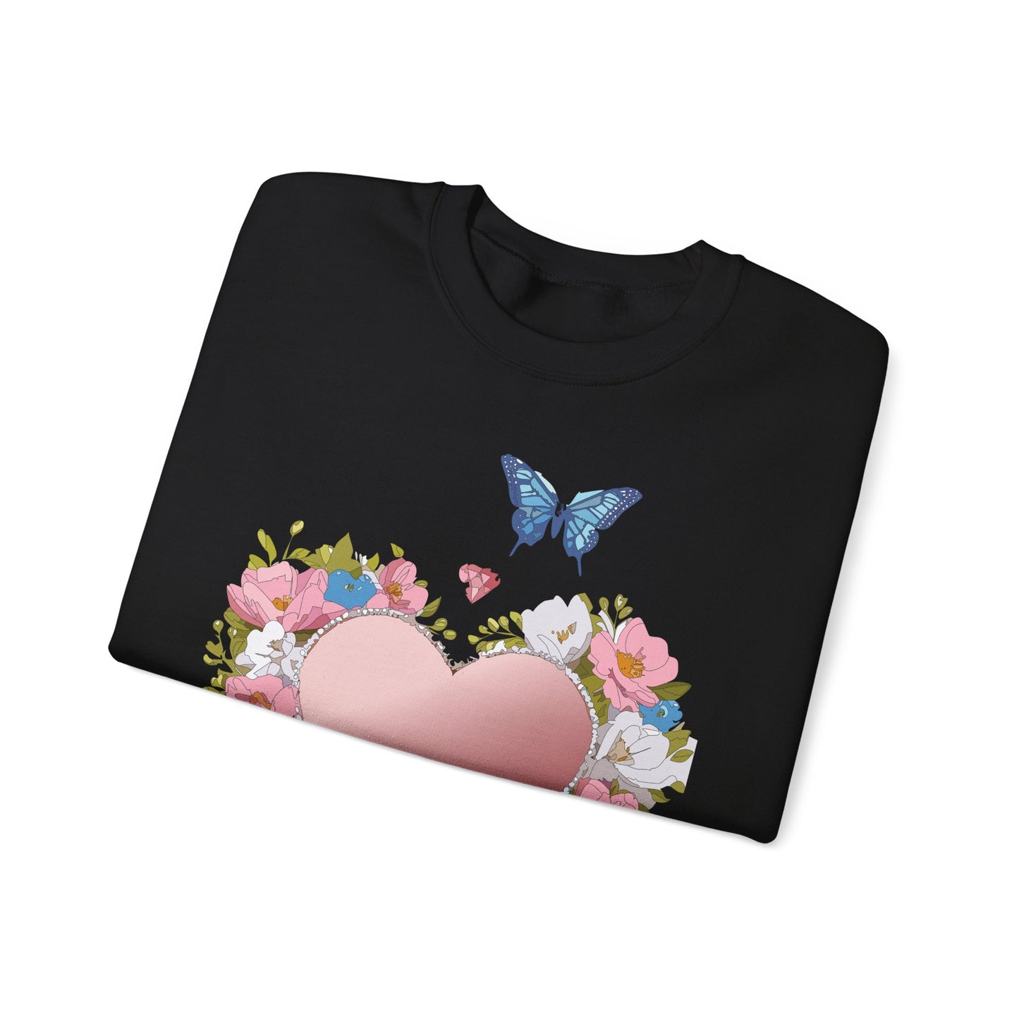 Floral Heart Sweatshirt, Floral Love Sweatshirt, Valentine's Day Sweatshirt, Heart Floral Sweatshirt