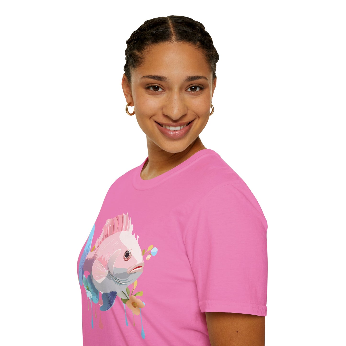 Fish Art Design Shirt, T Shirt with Fish, Graphic Shirt, Tee Shirt with Graphic Design, Shirt with Fish Graphic Art