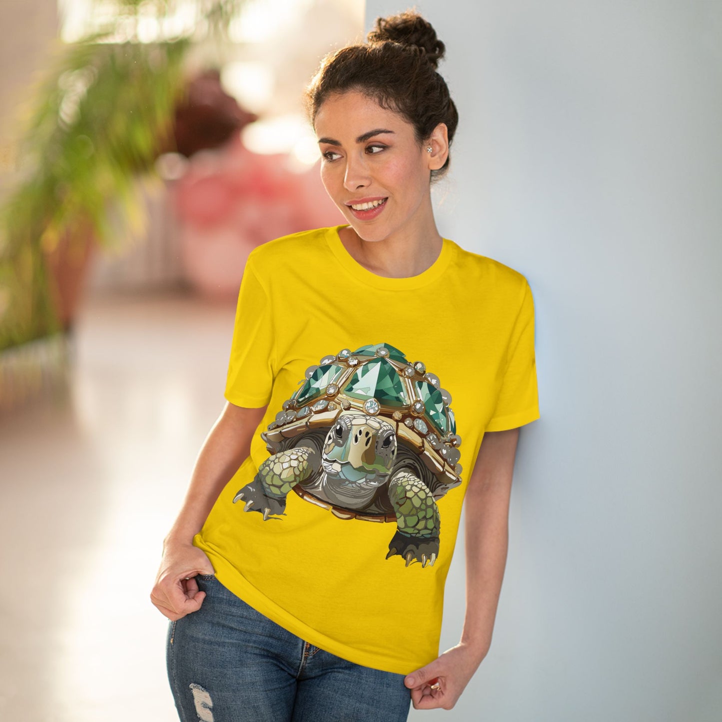 Organic T-shirt with Animals - Turtle