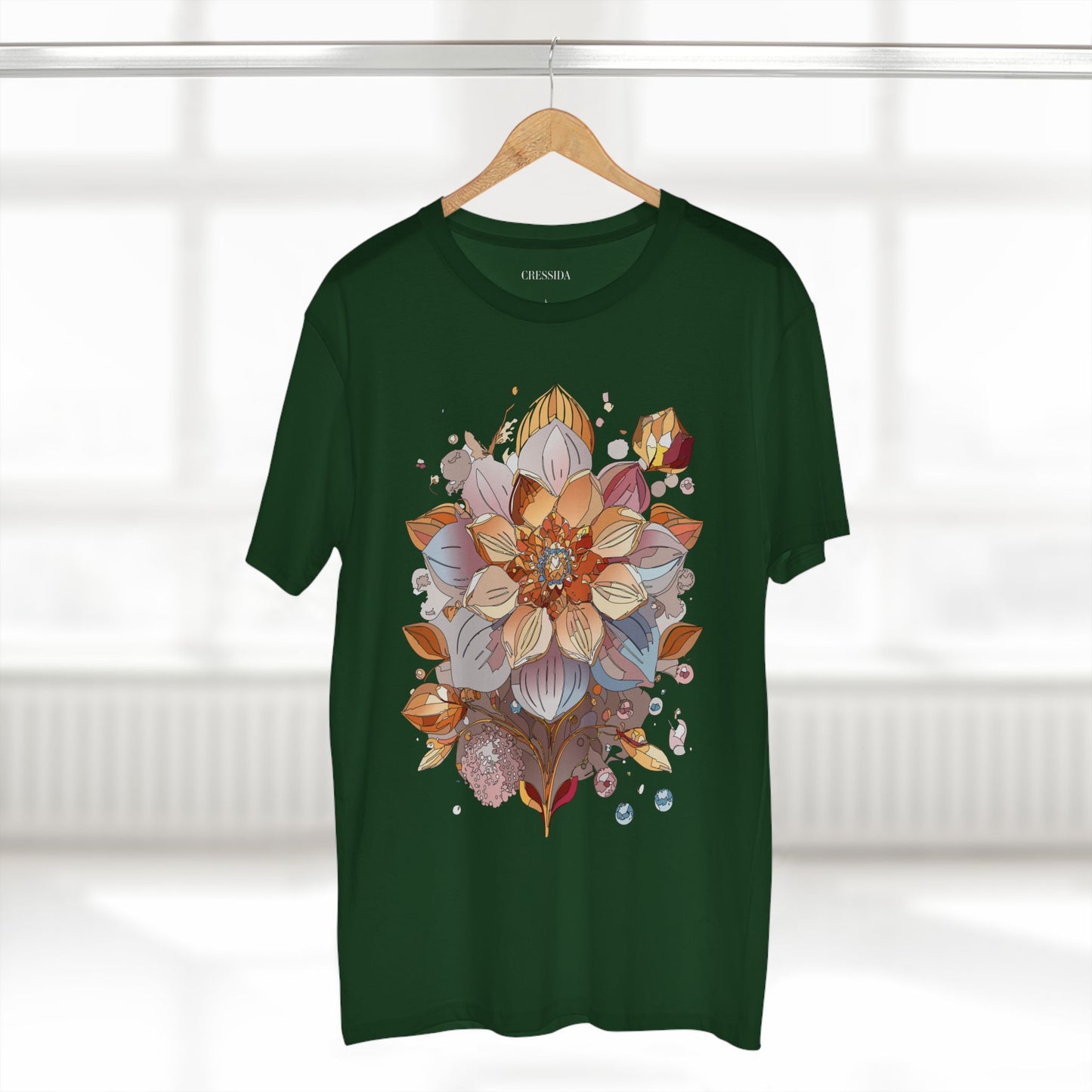 Floral Shirt, Shirt with Flower, Tee Shirt with Antique Flower