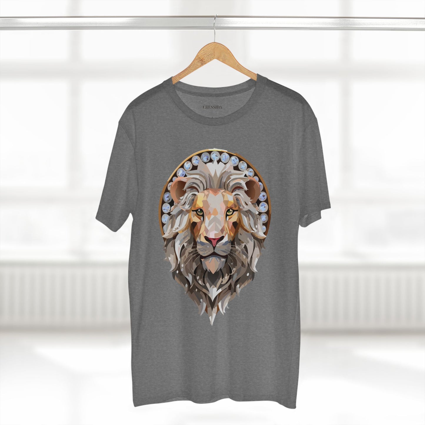 Unisex Animal Print Tee With Antique Medallion Art Design Graphic