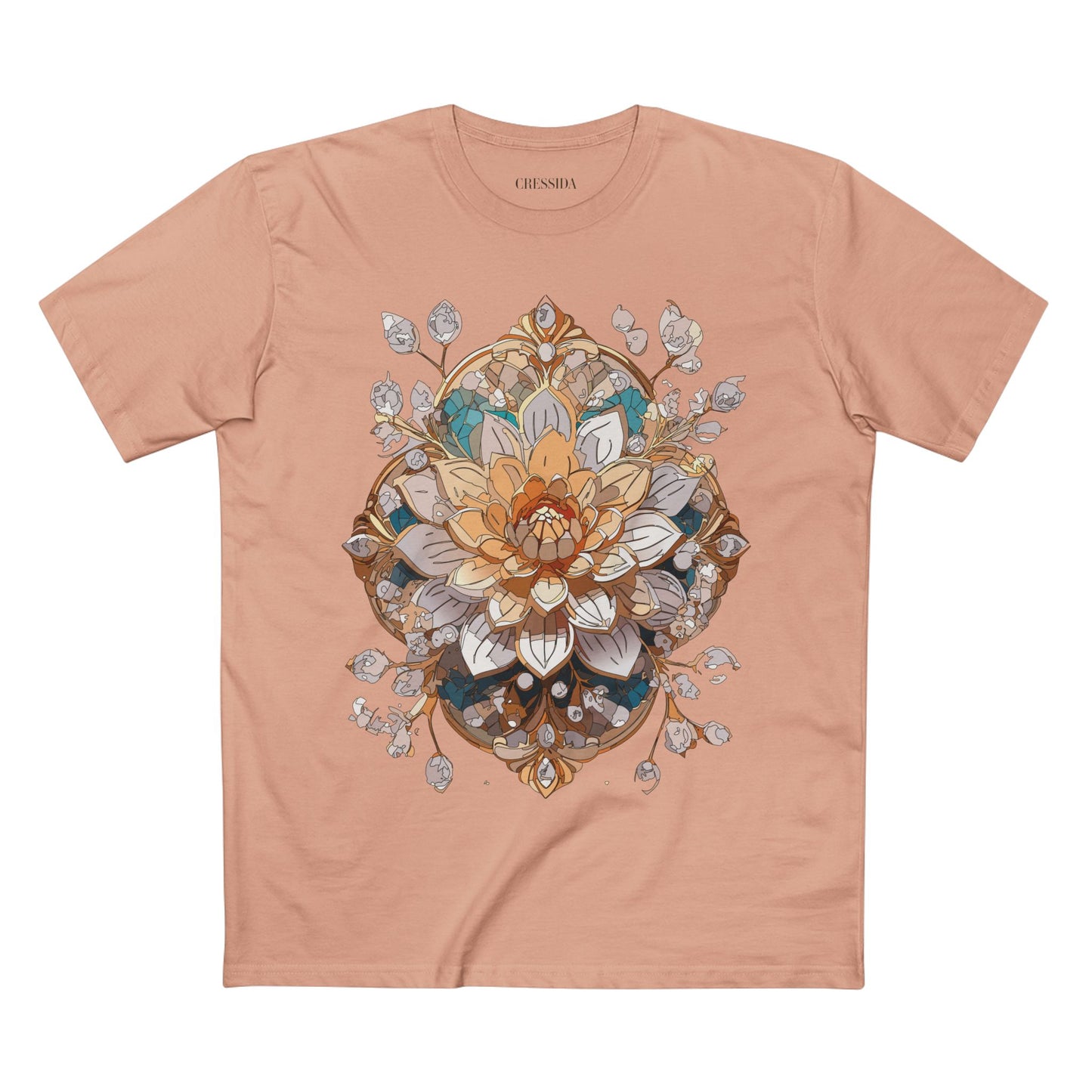Floral Shirt, Shirt with Flower, Tee Shirt with Antique Flower