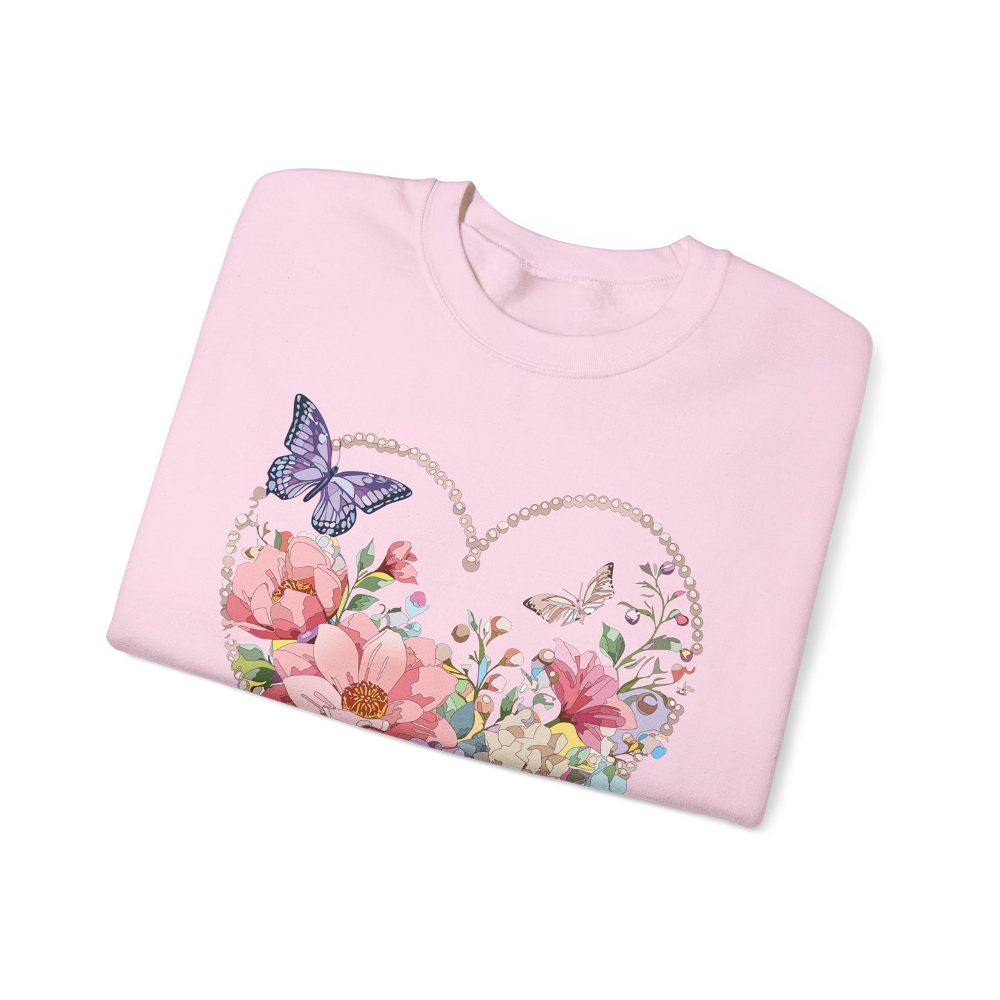 Floral Heart Sweatshirt, Floral Love Sweatshirt, Valentine's Day Sweatshirt, Heart Floral Sweatshirt