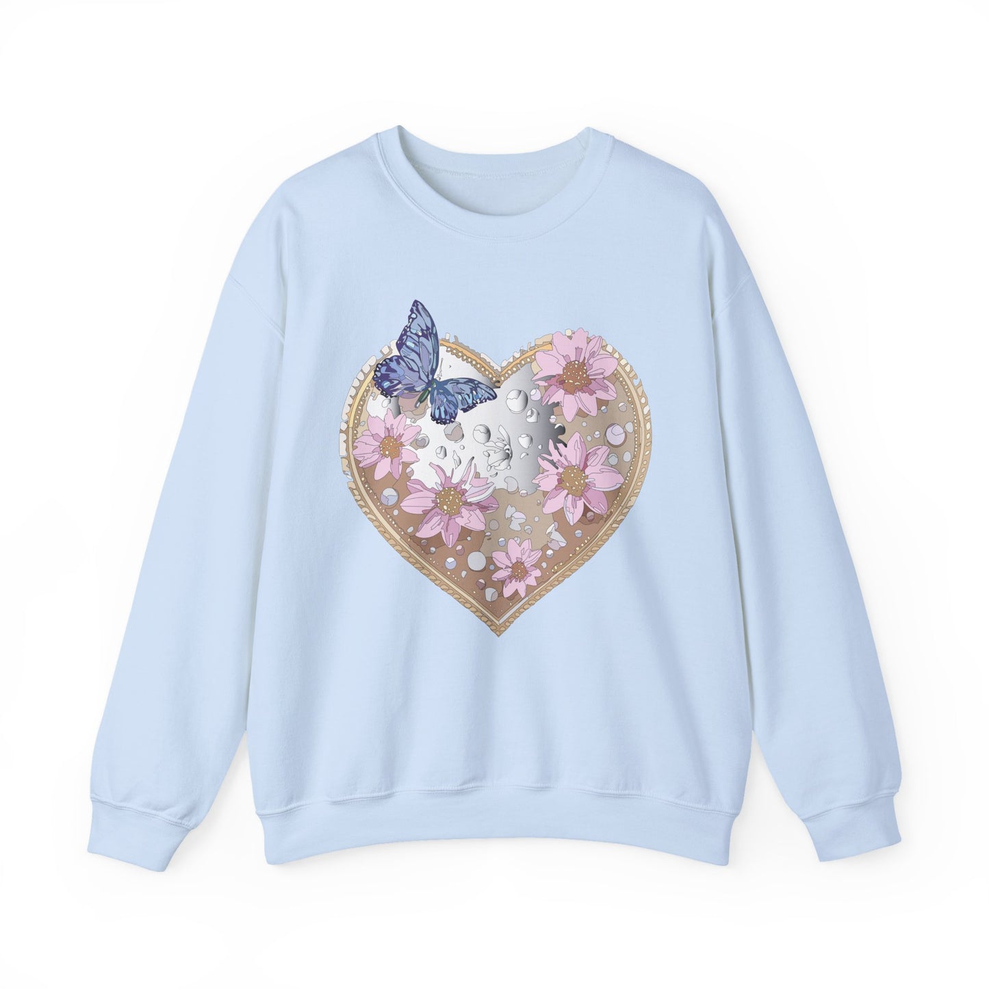 Floral Heart Sweatshirt, Floral Love Sweatshirt, Valentine's Day Sweatshirt, Heart Floral Sweatshirt