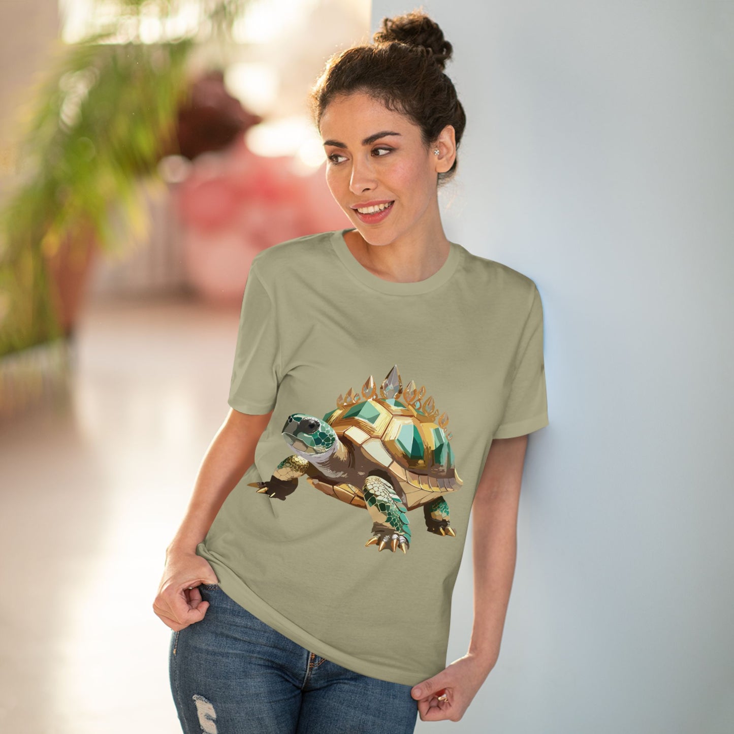 Organic T-shirt with Animals - Turtle