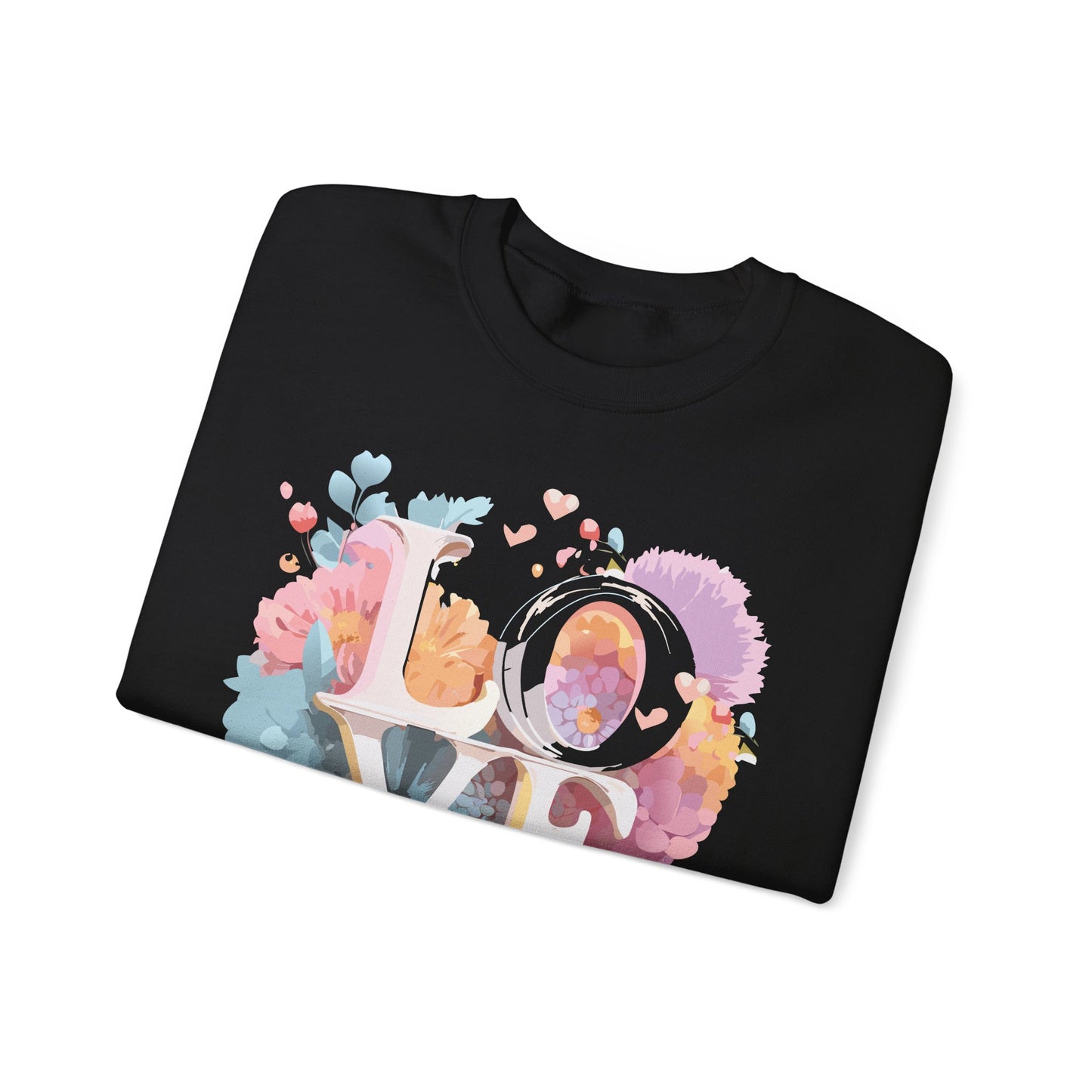 Floral Love Sweatshirt, Valentine's Day Sweatshirt, Love Flower Sweatshirt
