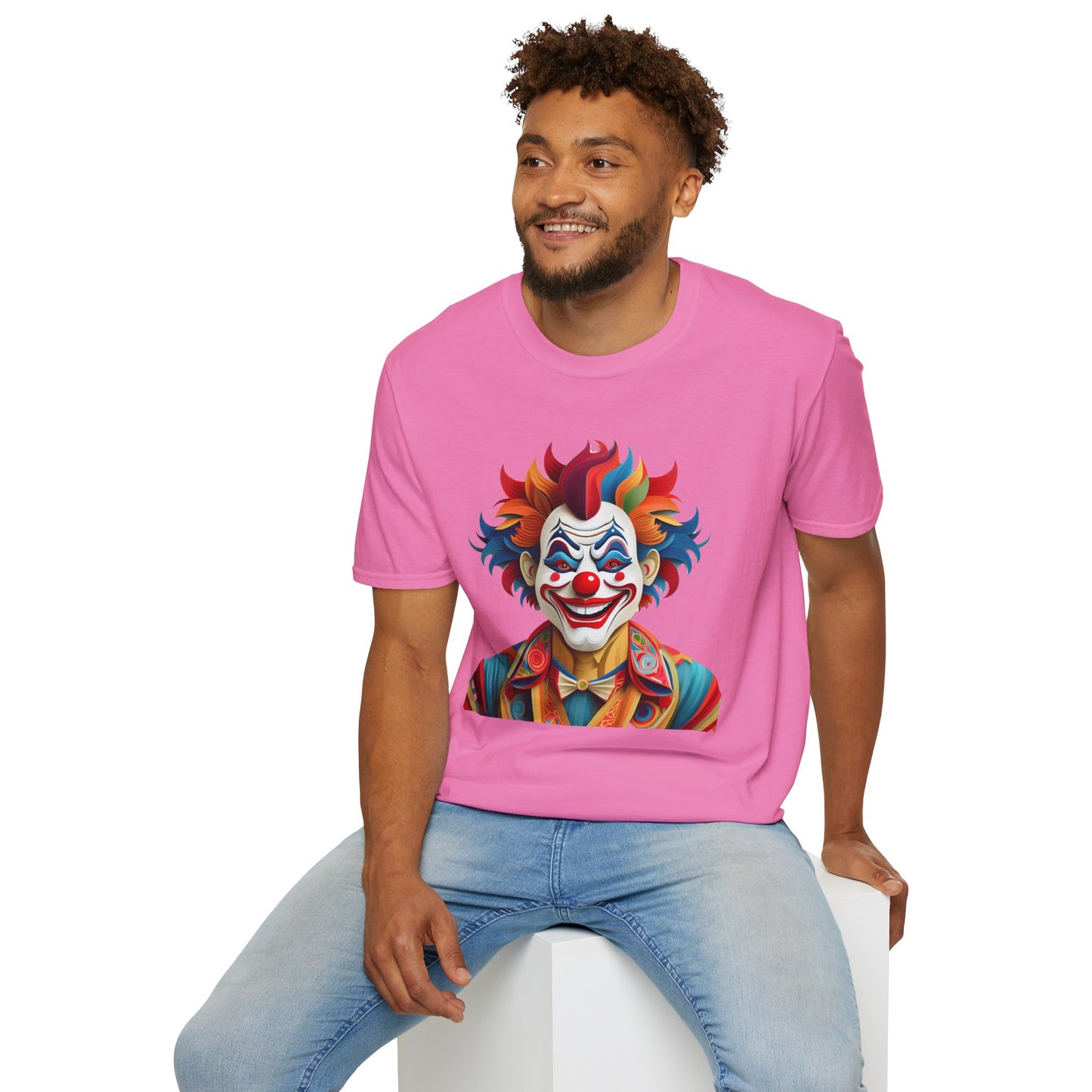 Clown Shirt, T Shirt with Clown, Funny Man Shirt, Tee Shirt with Funny Man, Circus Shirt, Shirt with Circus, Scary Man Shirt, Shirt with Scary Man