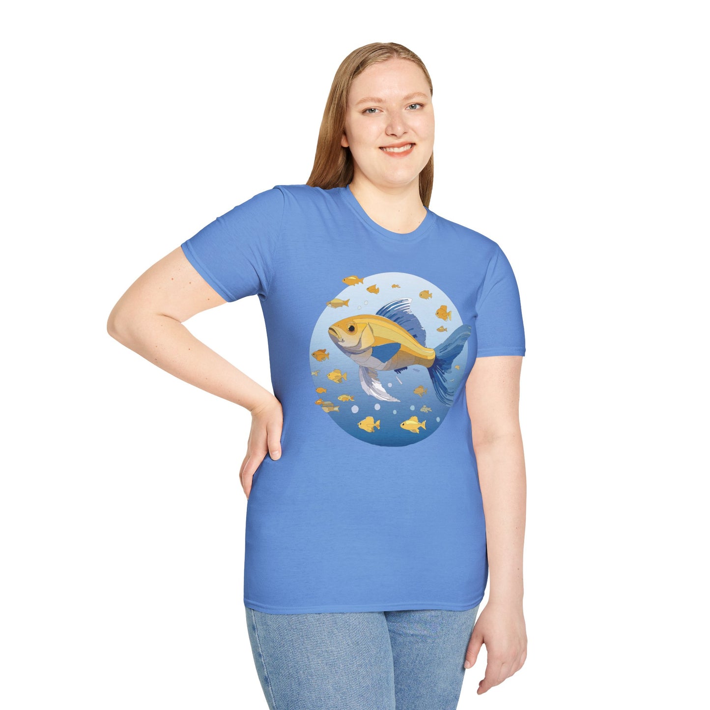 Fish Art Design Shirt, T Shirt with Fish, Graphic Shirt, Tee Shirt with Graphic Design, Shirt with Fish Graphic Art