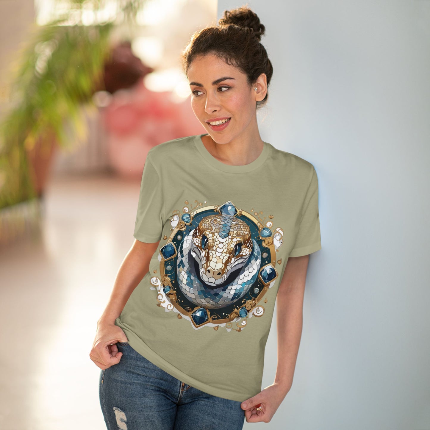 Organic T-shirt with Animals - Python