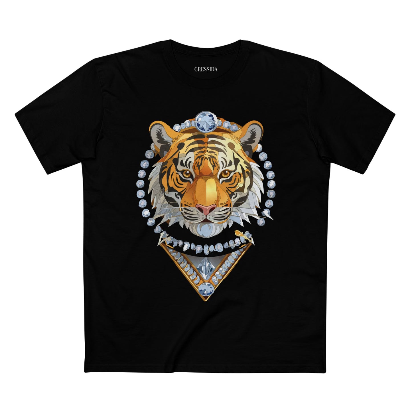 Unisex Premium Cotton Tee Shirt Featuring Antique Animal Medallion Art