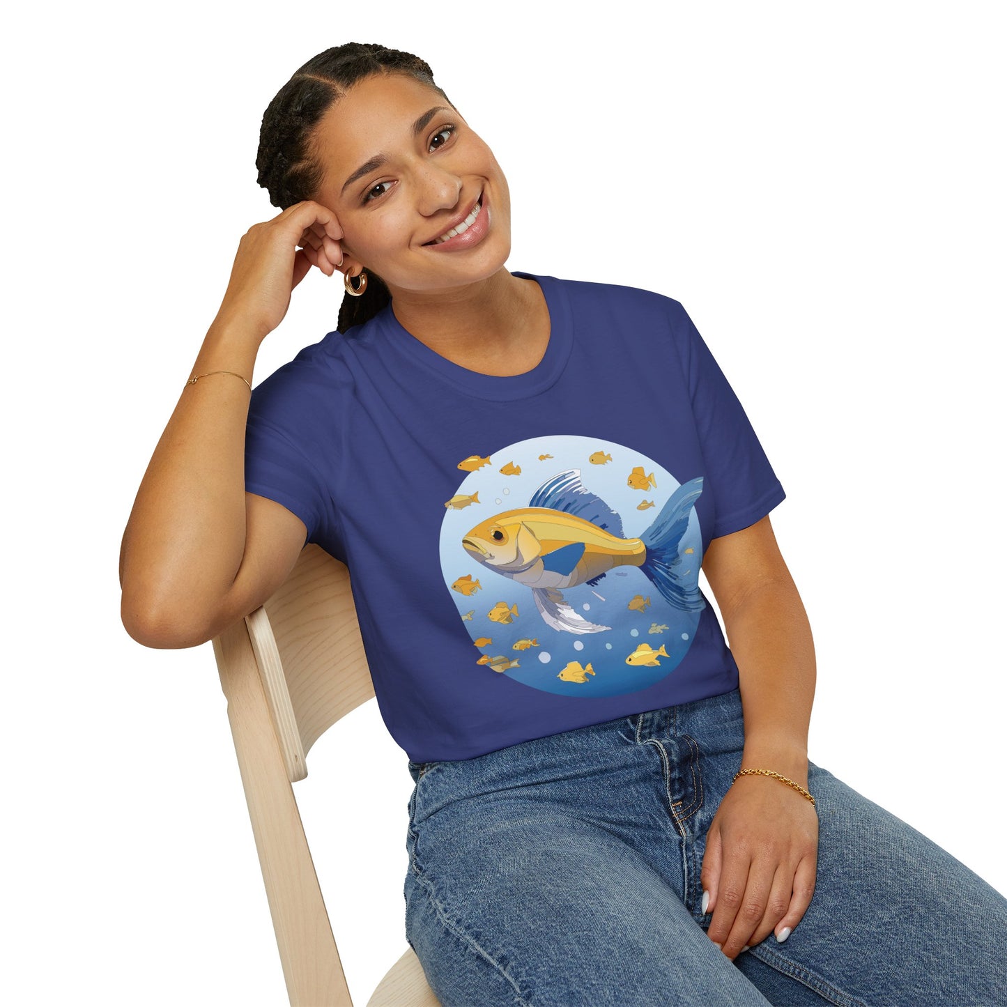Fish Art Design Shirt, T Shirt with Fish, Graphic Shirt, Tee Shirt with Graphic Design, Shirt with Fish Graphic Art