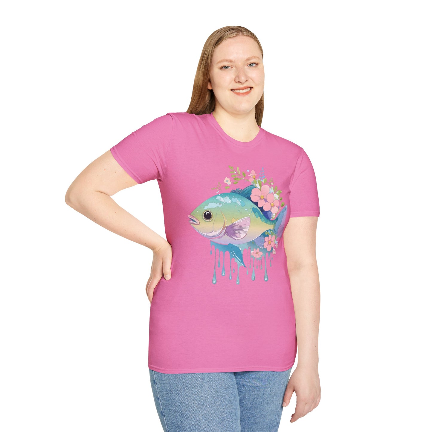 Fish Art Design Shirt, T Shirt with Fish, Graphic Shirt, Tee Shirt with Graphic Design, Shirt with Fish Graphic Art