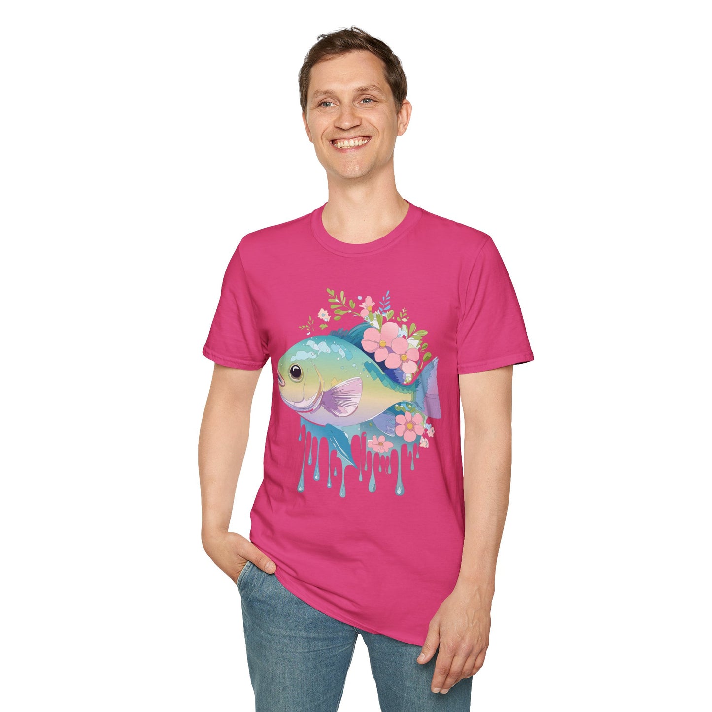 Fish Art Design Shirt, T Shirt with Fish, Graphic Shirt, Tee Shirt with Graphic Design, Shirt with Fish Graphic Art