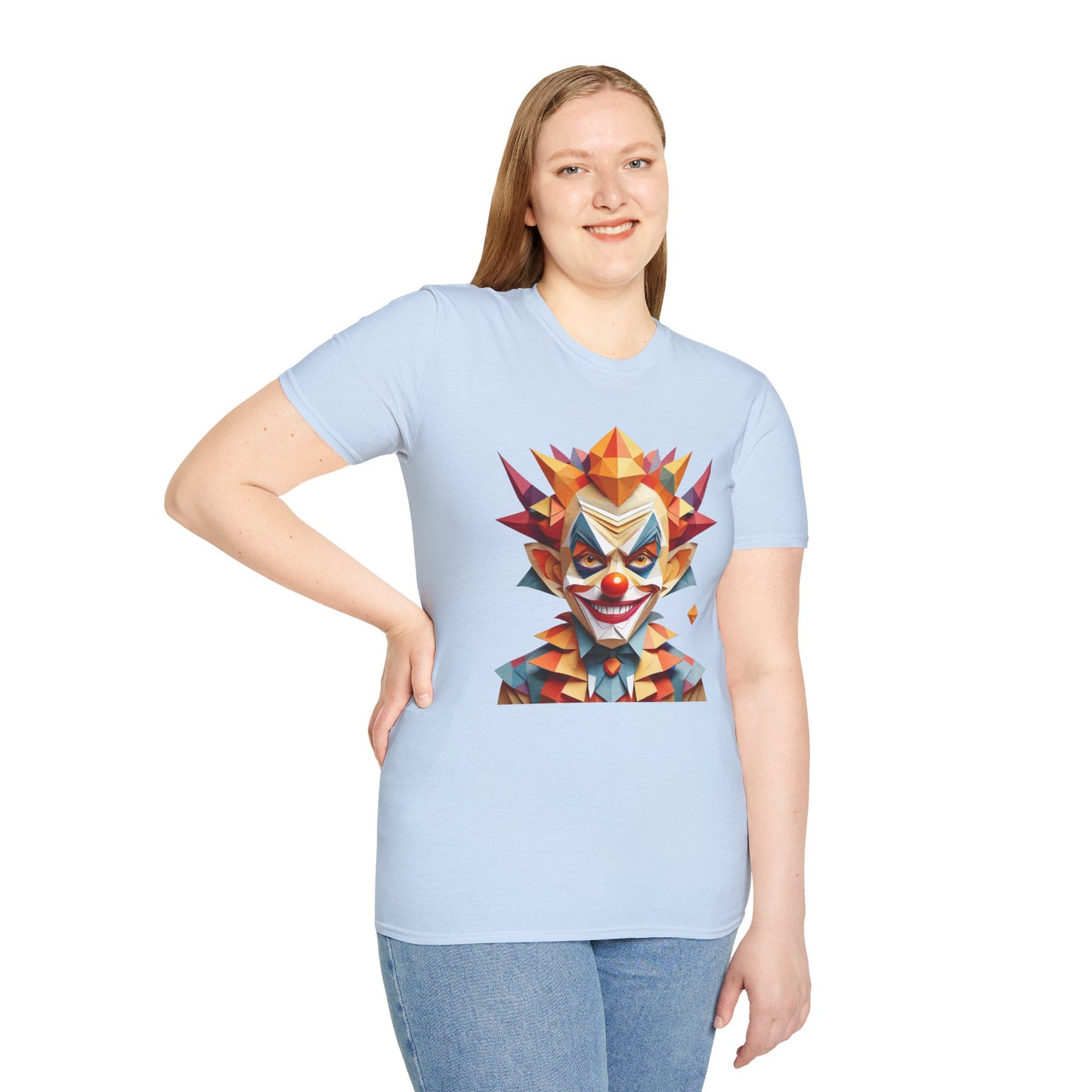 Clown Shirt, T Shirt with Clown, Funny Man Shirt, Tee Shirt with Funny Man, Circus Shirt, Shirt with Circus, Scary Man Shirt, Shirt with Scary Man