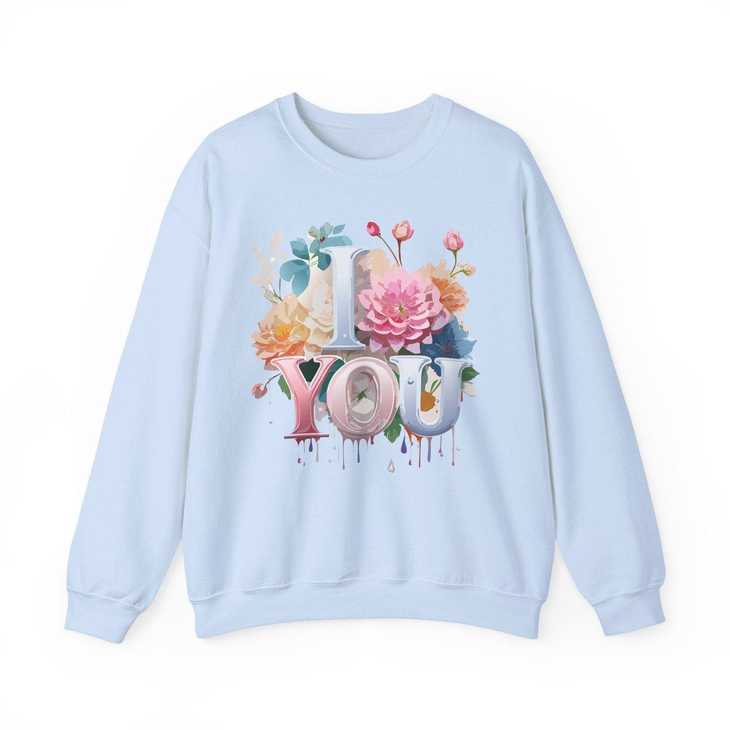 Floral Love Sweatshirt, Valentine's Day Sweatshirt, Love Flower Sweatshirt