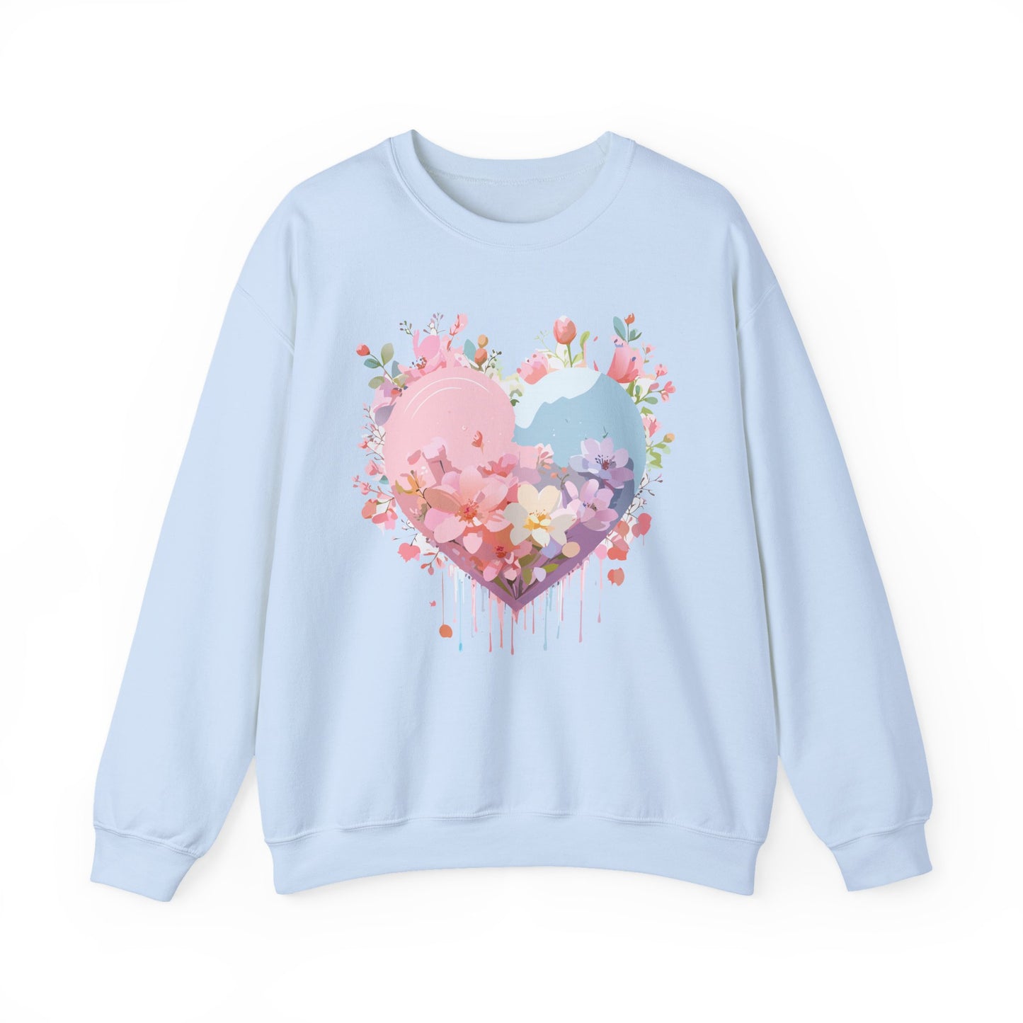 Floral Heart Sweatshirt, Floral Love Sweatshirt, Valentine's Day Sweatshirt, Heart Floral Sweatshirt