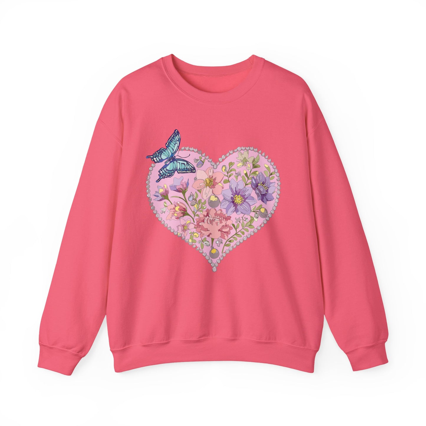 Floral Heart Sweatshirt, Floral Love Sweatshirt, Valentine's Day Sweatshirt, Heart Floral Sweatshirt