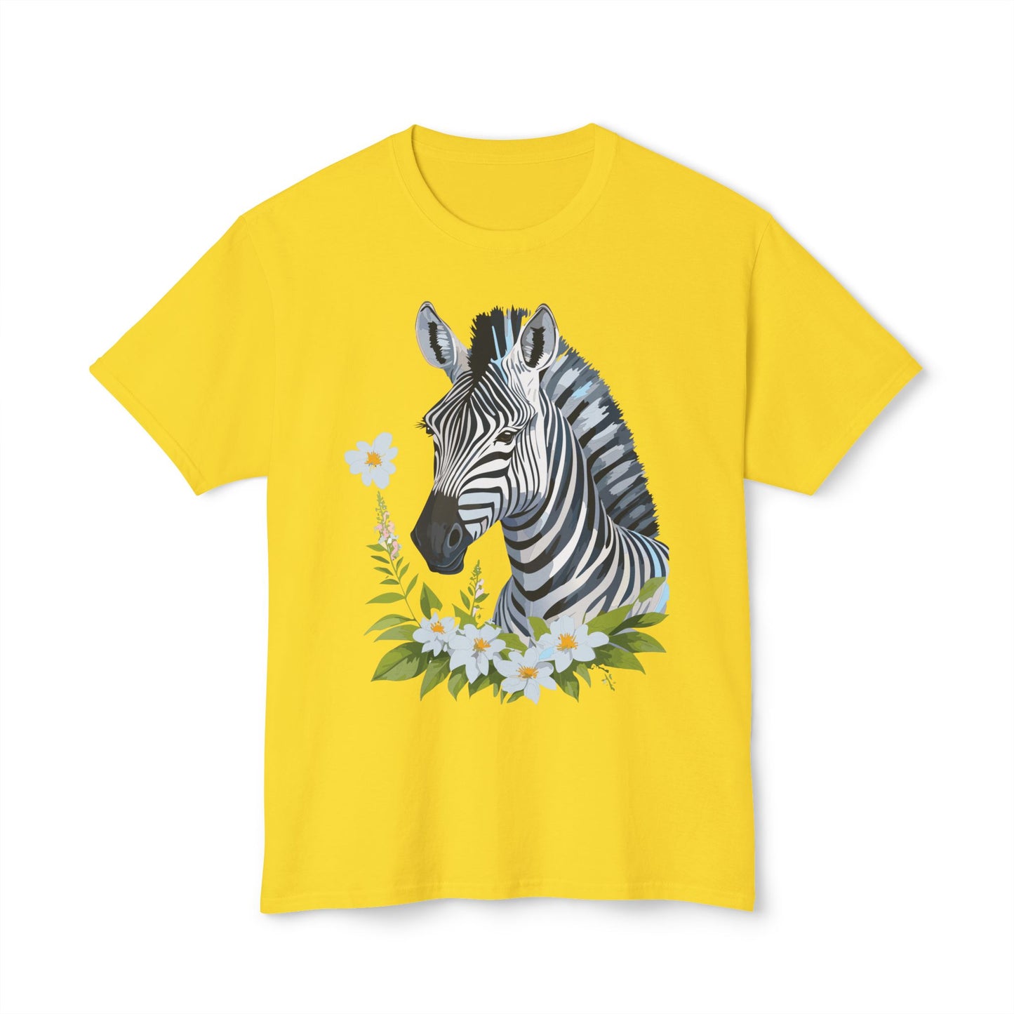 Zebra T-Shirt, Vintage Zebra Tee, Floral Tees, Zebra Art Design Shirt, Tee Shirt with Zebra 1