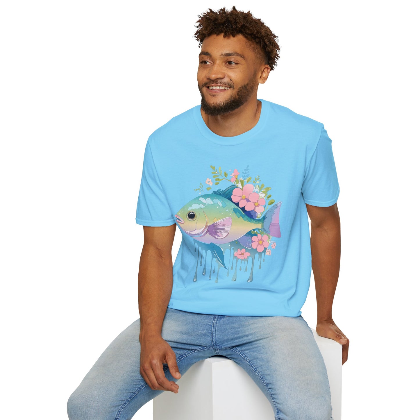 Fish Art Design Shirt, T Shirt with Fish, Graphic Shirt, Tee Shirt with Graphic Design, Shirt with Fish Graphic Art