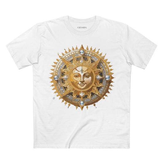 Sun Shirt, Shirt with Sun, Tee Shirt with Gold Sun