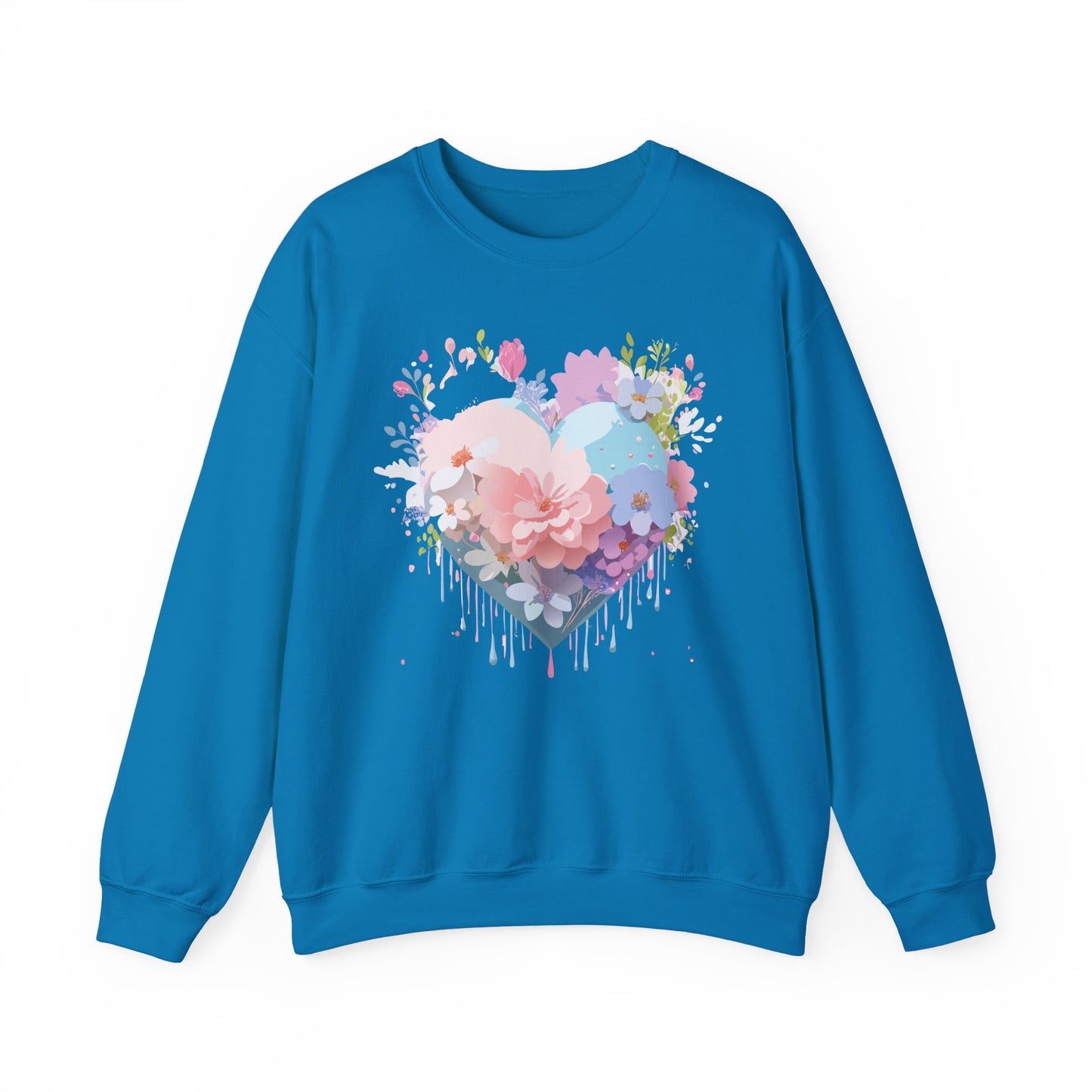 Floral Heart Sweatshirt, Floral Love Sweatshirt, Valentine's Day Sweatshirt, Heart Floral Sweatshirt
