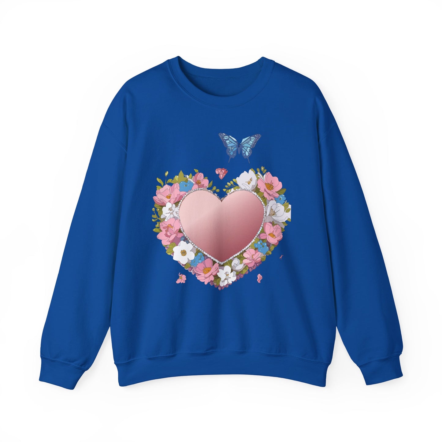 Floral Heart Sweatshirt, Floral Love Sweatshirt, Valentine's Day Sweatshirt, Heart Floral Sweatshirt
