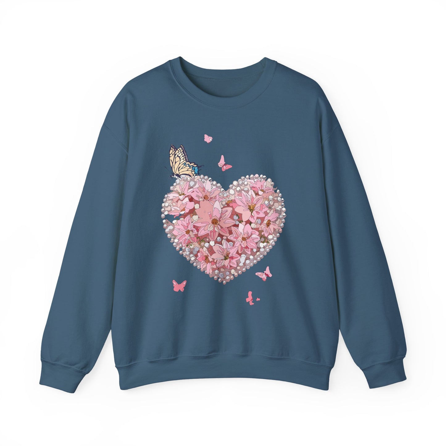 Floral Heart Sweatshirt, Floral Love Sweatshirt, Valentine's Day Sweatshirt, Heart Floral Sweatshirt