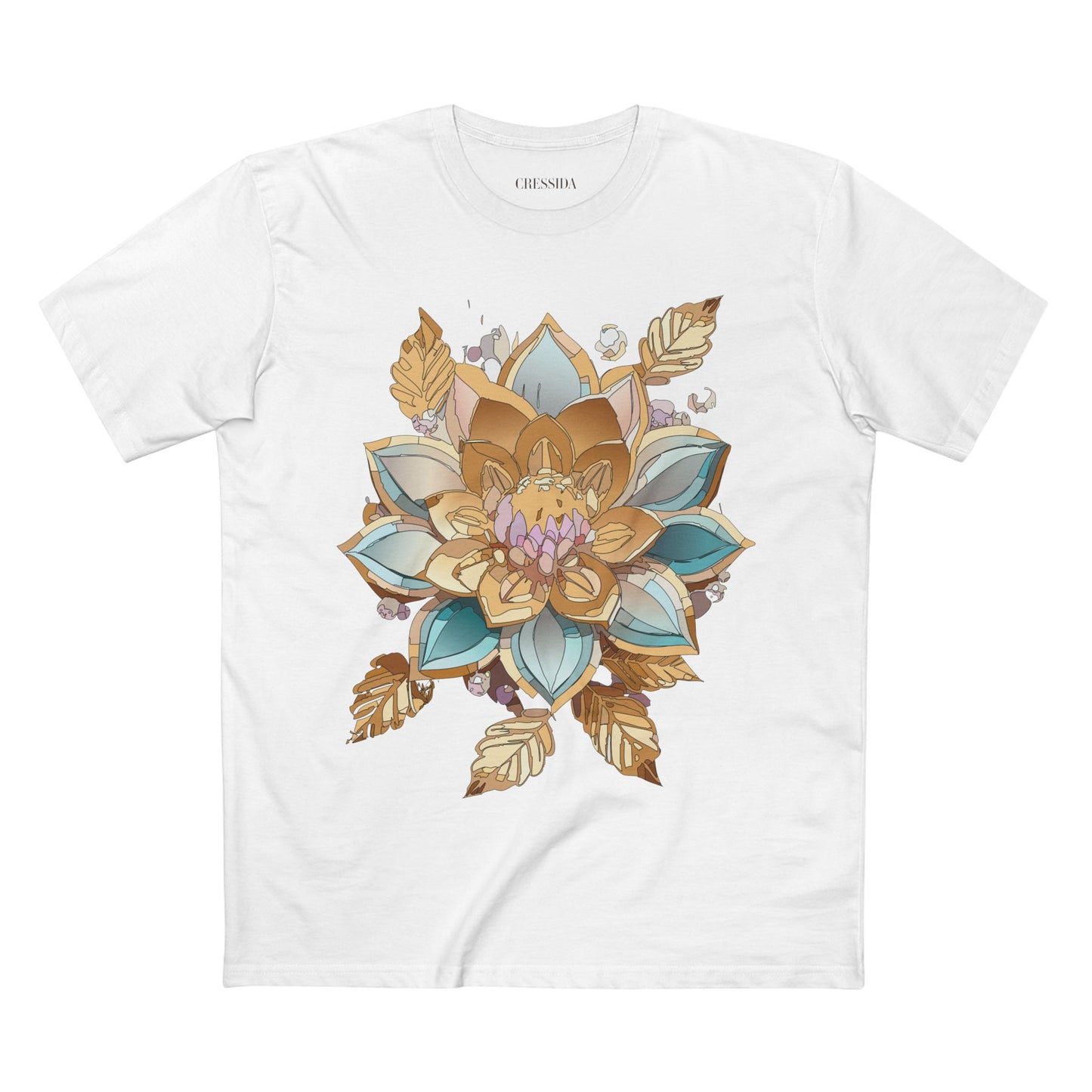 Floral Shirt, Shirt with Flower, Tee Shirt with Antique Flower