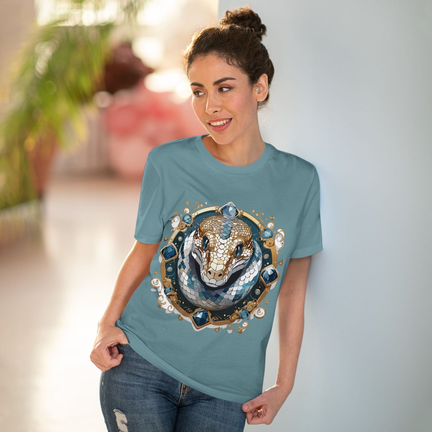 Organic T-shirt with Animals - Python