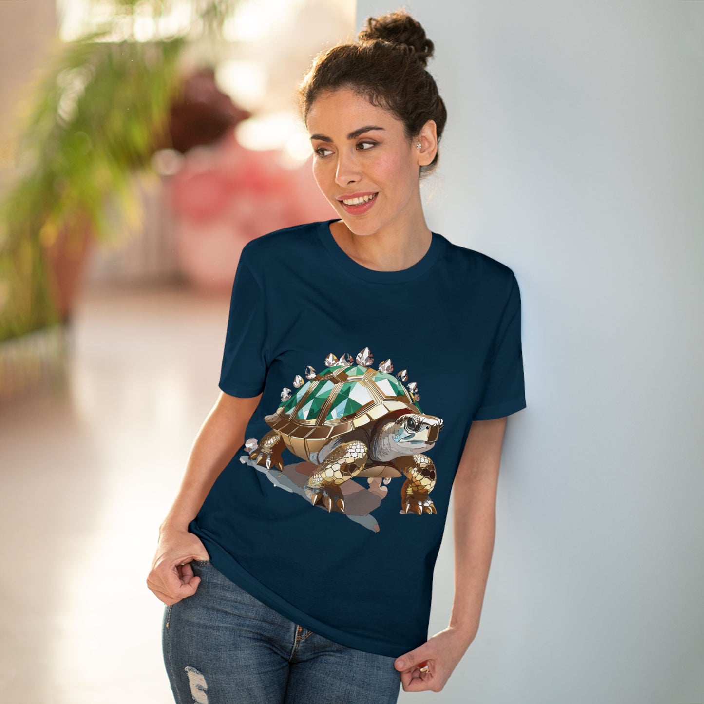 Organic T-shirt with Animals - Turtle