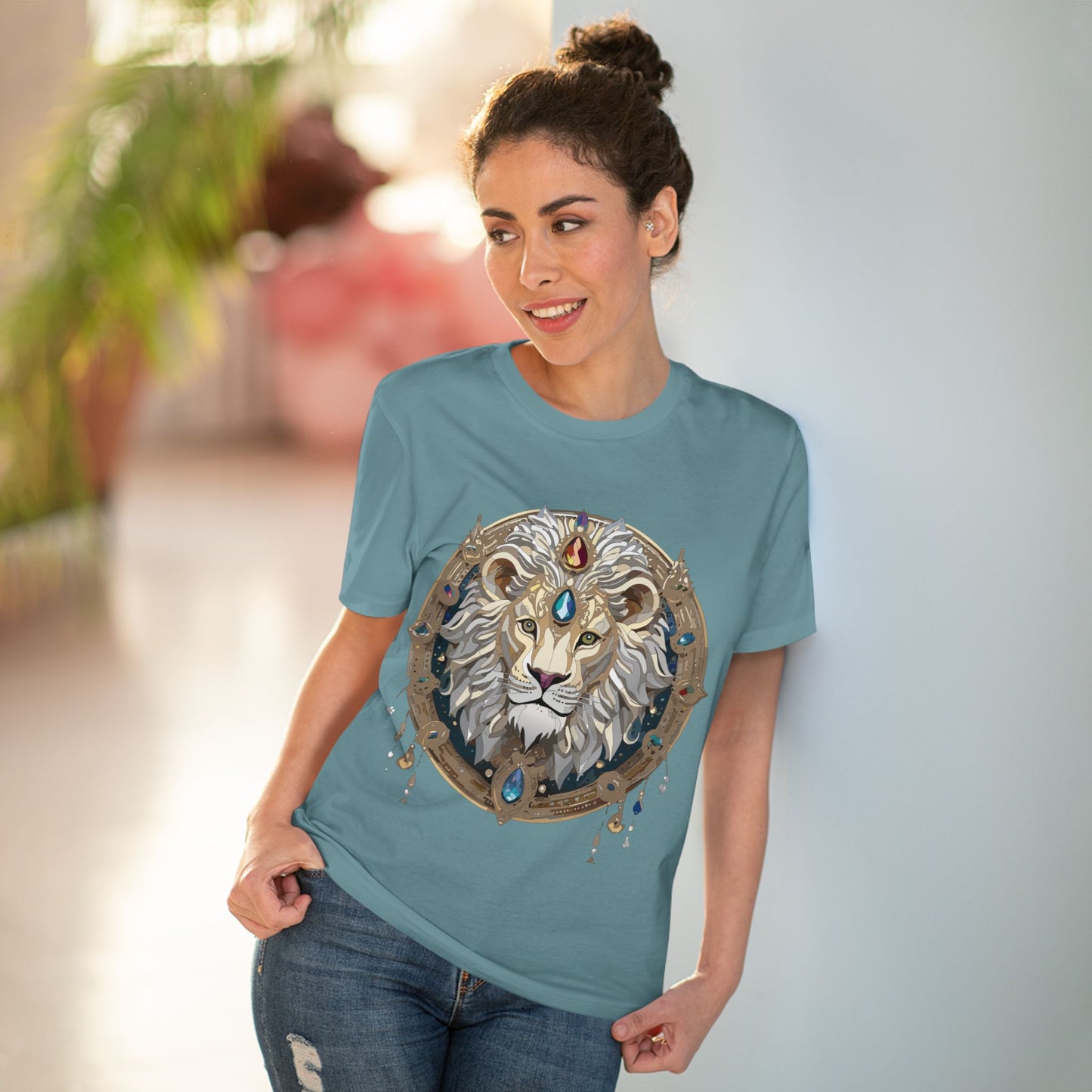 Organic T-shirt with Animals - Lion