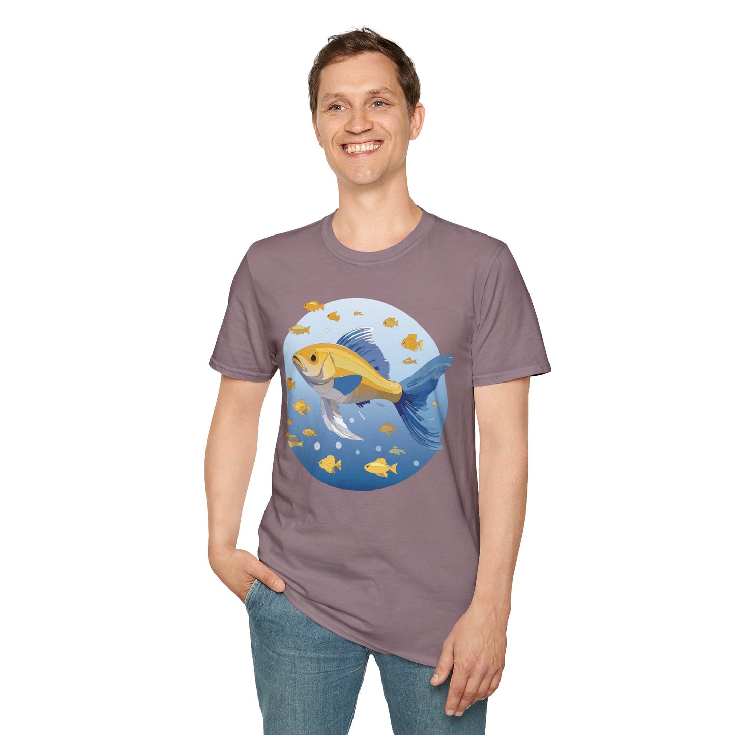 Fish Art Design Shirt, T Shirt with Fish, Graphic Shirt, Tee Shirt with Graphic Design, Shirt with Fish Graphic Art