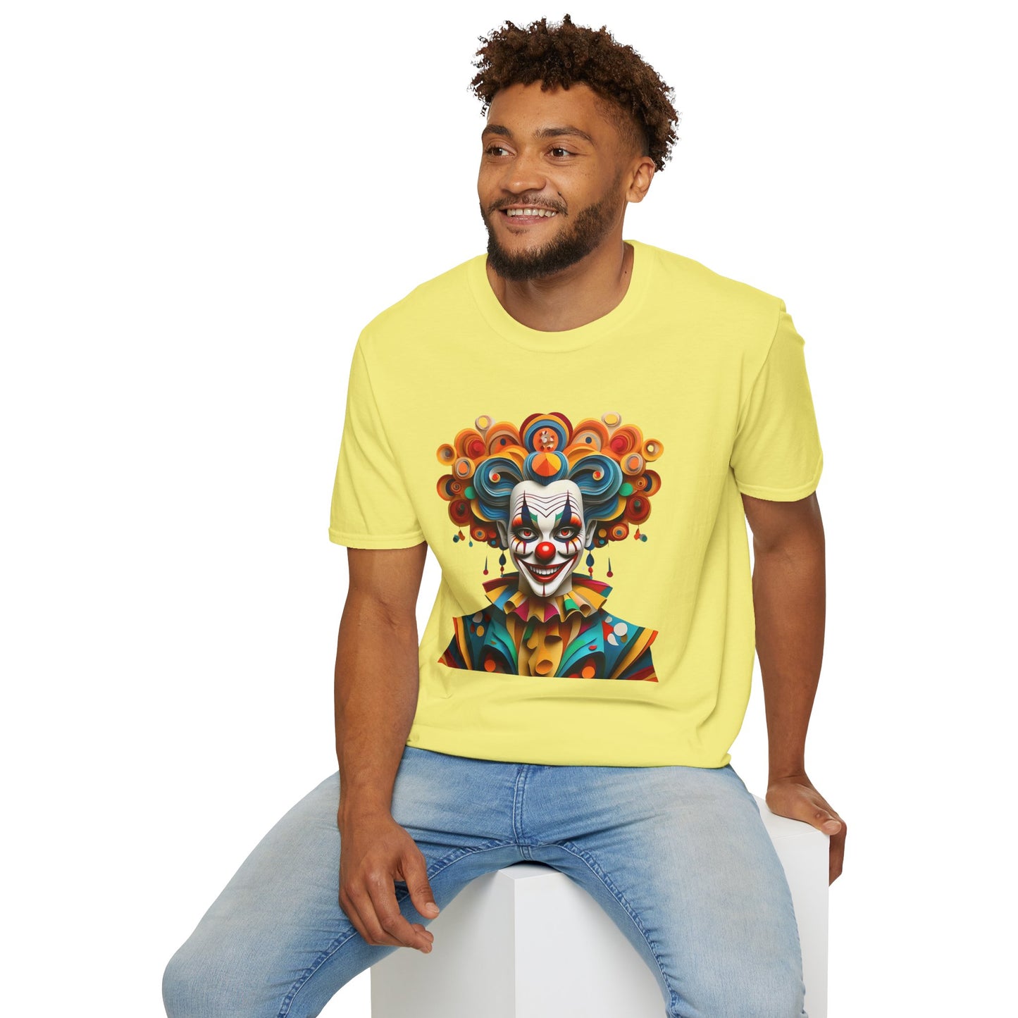 Clown Shirt, T Shirt with Clown, Funny Man Shirt, Tee Shirt with Funny Man, Circus Shirt, Shirt with Circus, Scary Man Shirt, Shirt with Scary Man