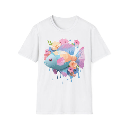 Fish Art Design Shirt, T Shirt with Fish, Graphic Shirt, Tee Shirt with Graphic Design, Shirt with Fish Graphic Art