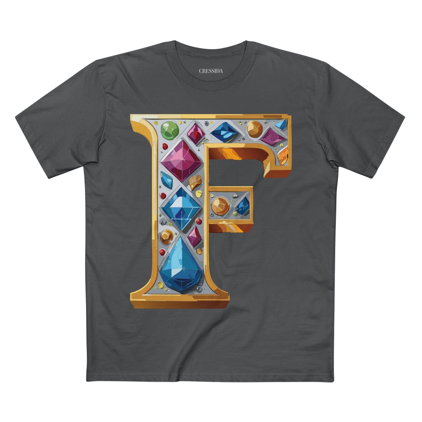 Letter Shirt, Shirt with Letters, Tee Shirt with Gold Letters