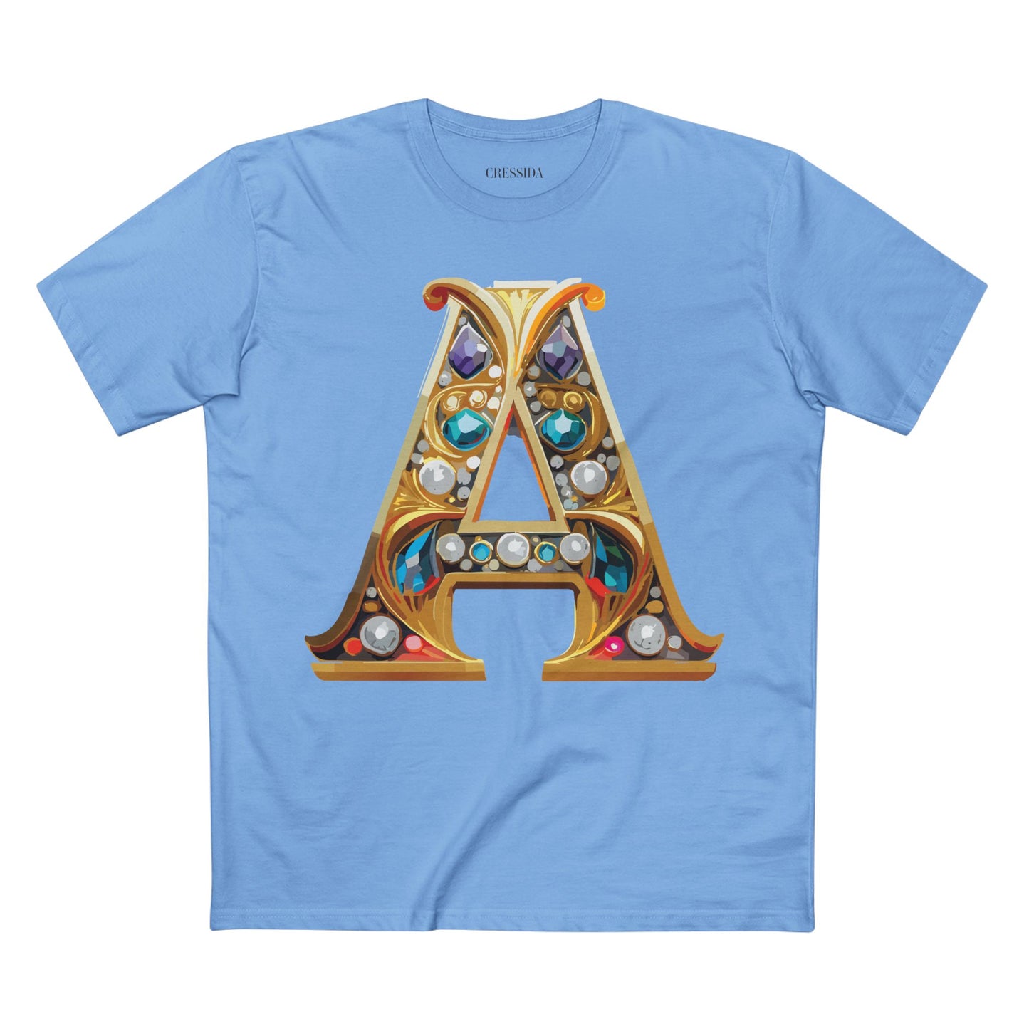 Letter Shirt, Shirt with Letters, Tee Shirt with Gold Letters