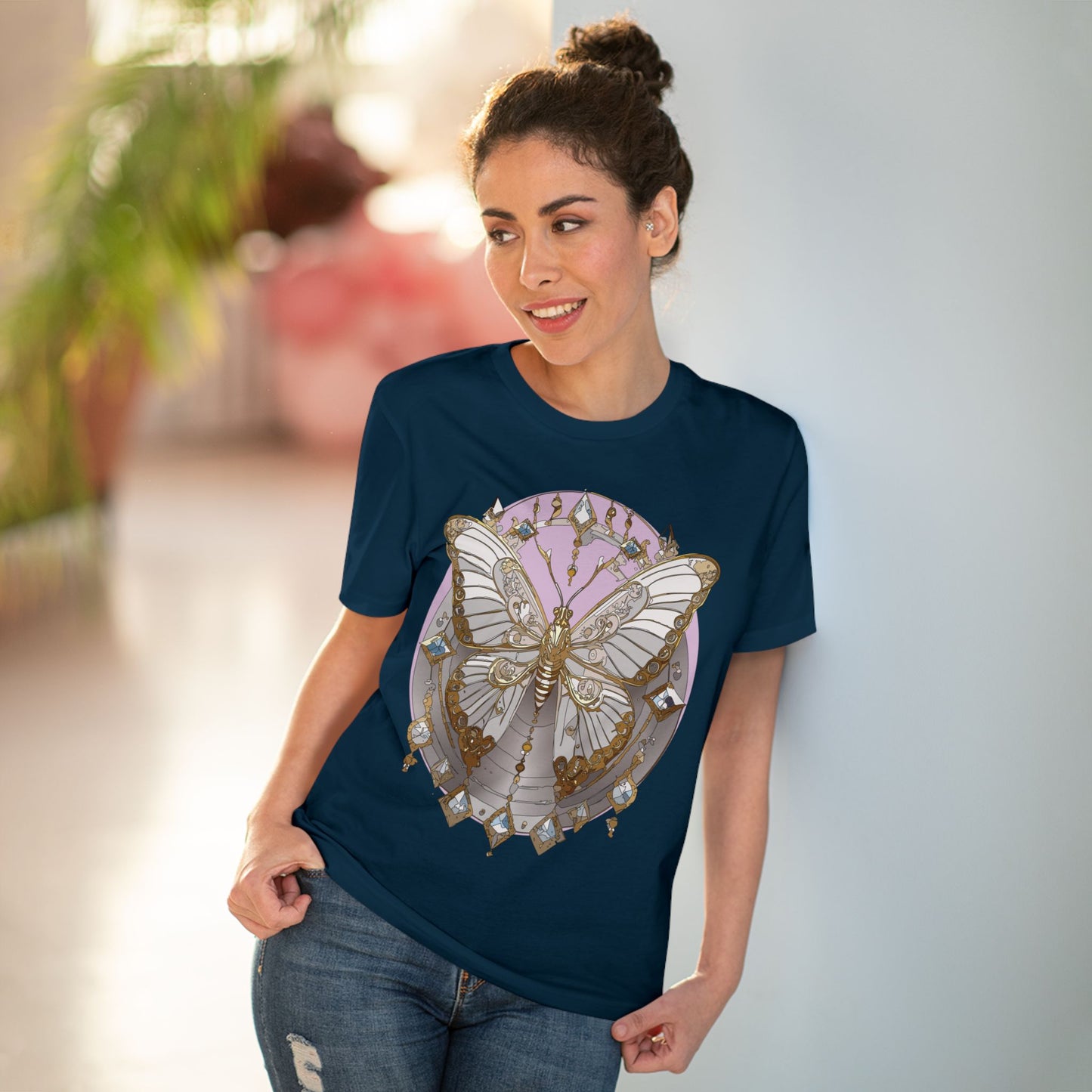 Organic T-shirt with Butterfly