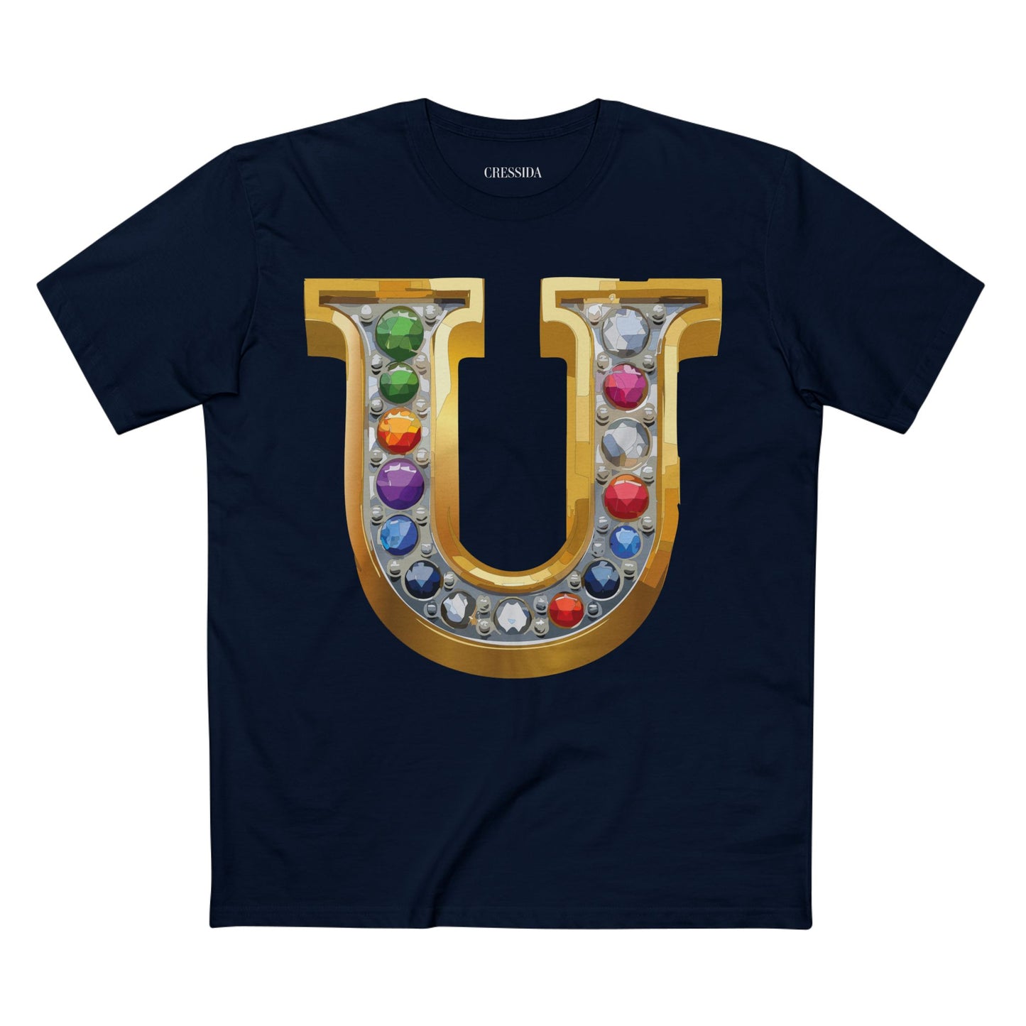 Letter Shirt, Shirt with Letters, Tee Shirt with Gold Letters