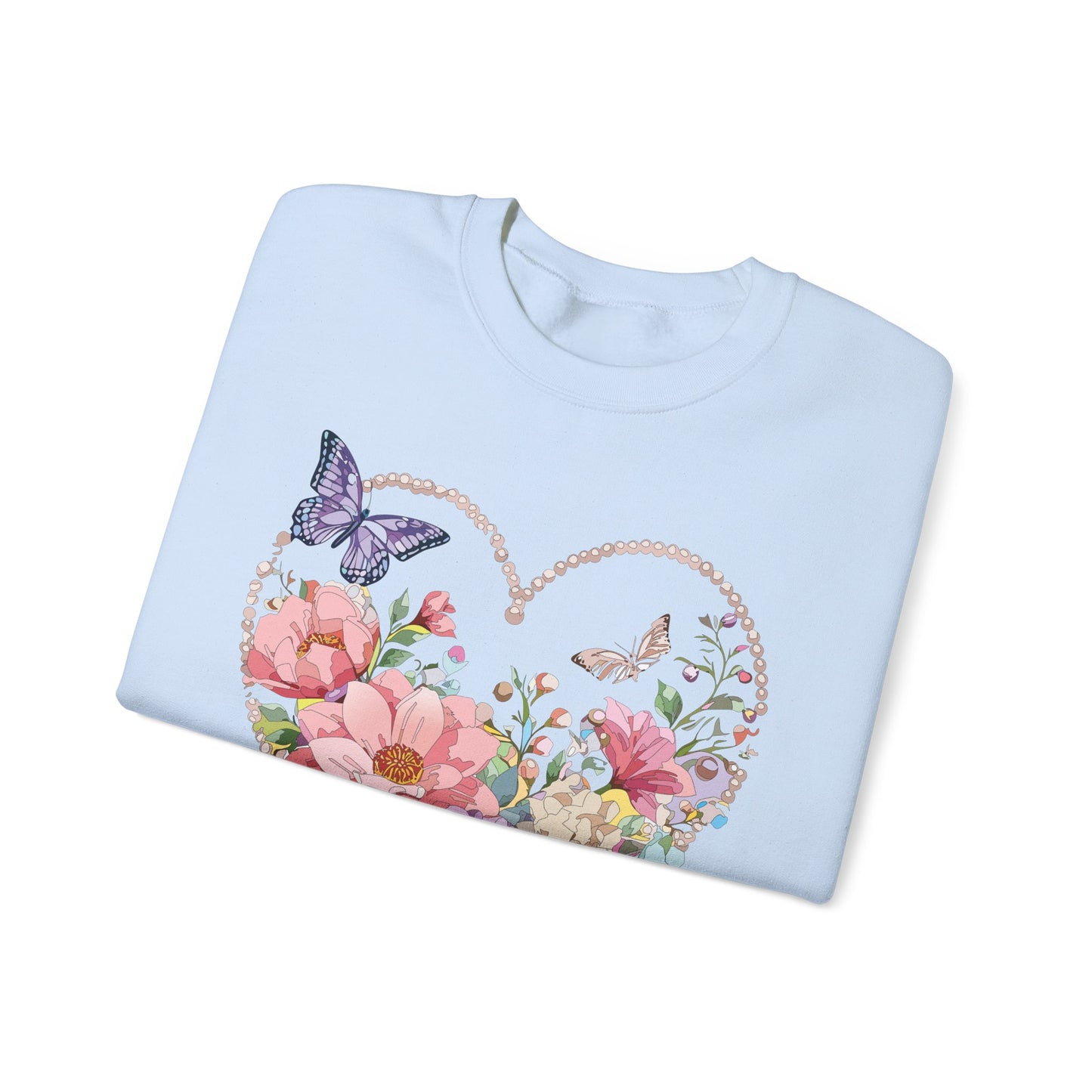 Floral Heart Sweatshirt, Floral Love Sweatshirt, Valentine's Day Sweatshirt, Heart Floral Sweatshirt