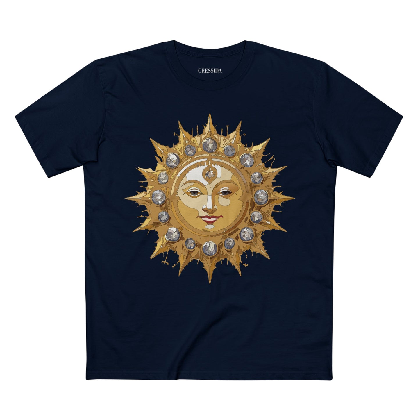 Sun Shirt, Shirt with Sun, Tee Shirt with Gold Sun