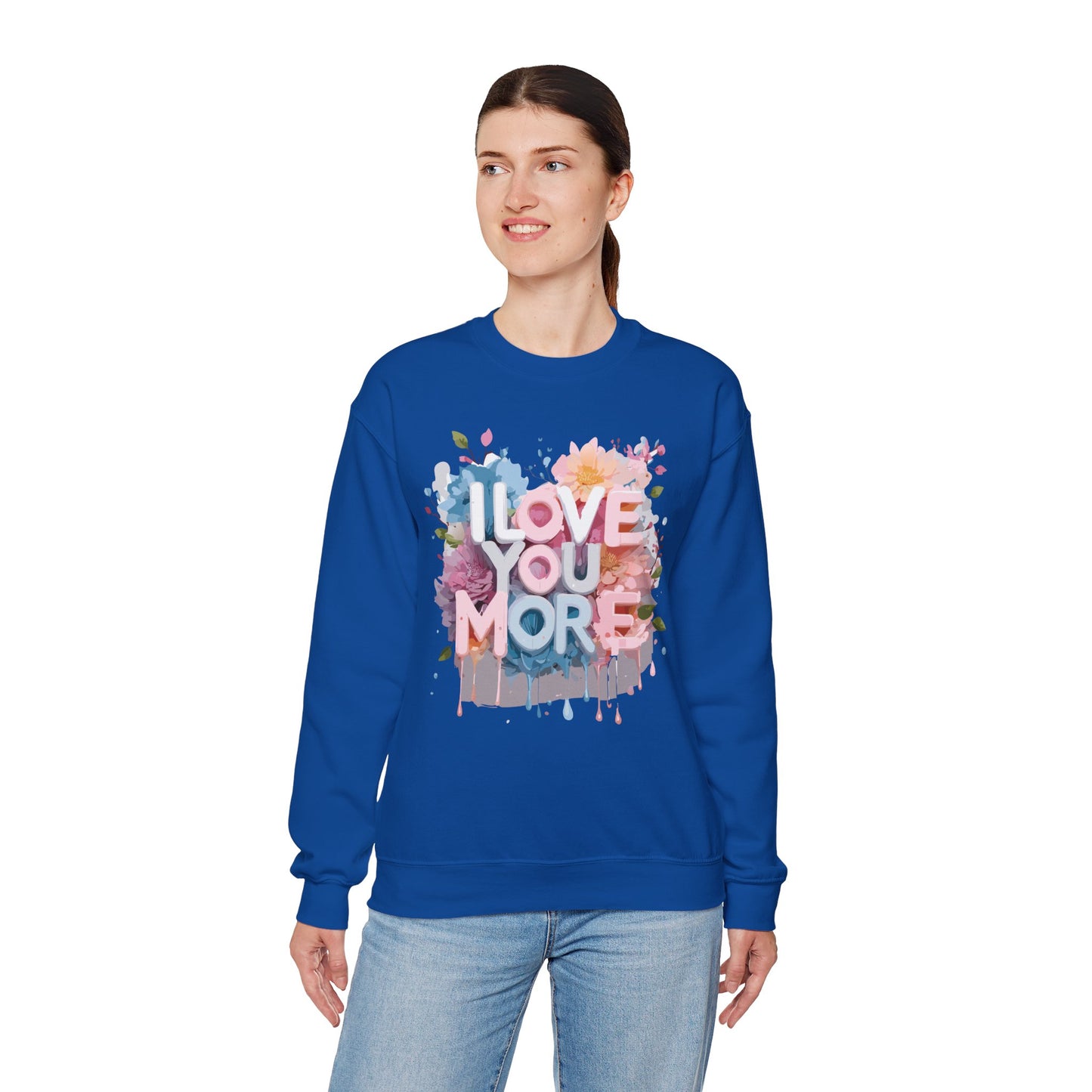 Floral Love Sweatshirt, Valentine's Day Sweatshirt, Love Flower Sweatshirt