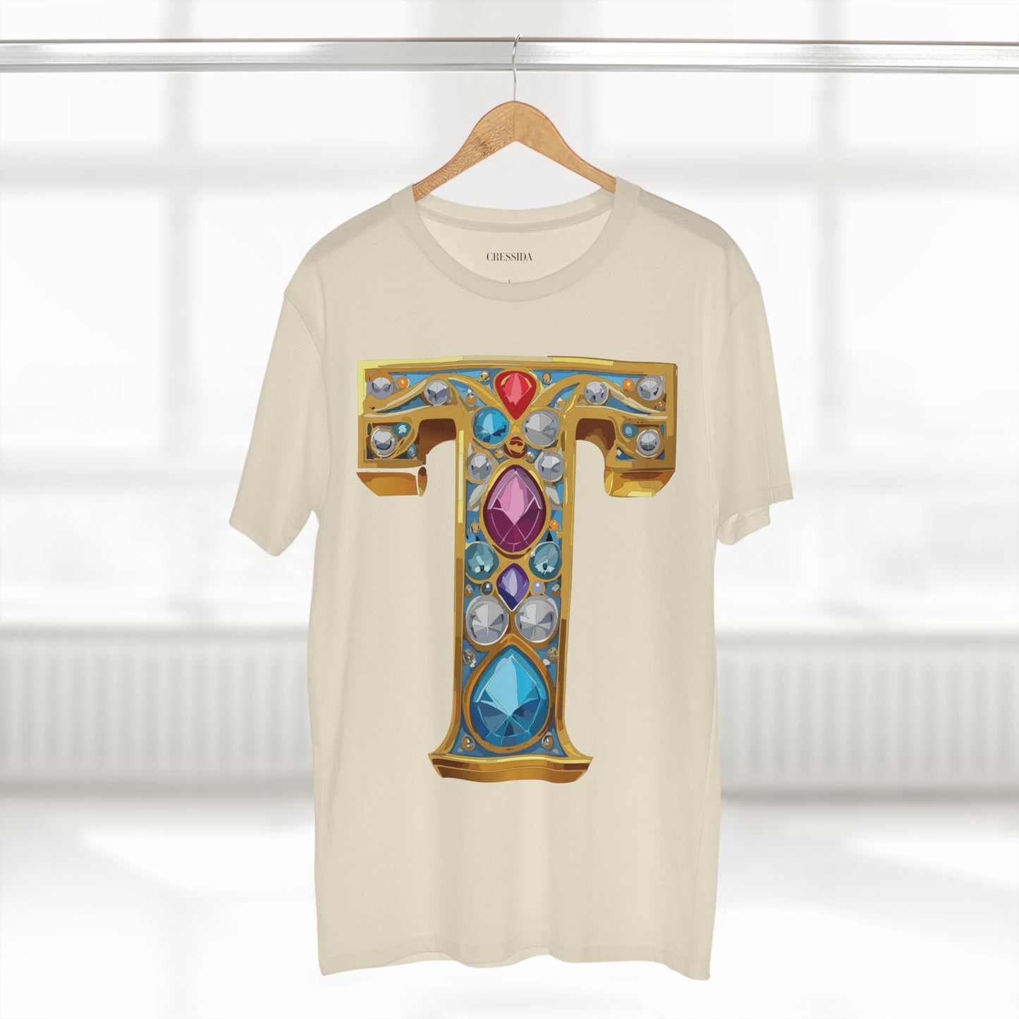 Letter Shirt, Shirt with Letters, Tee Shirt with Gold Letters