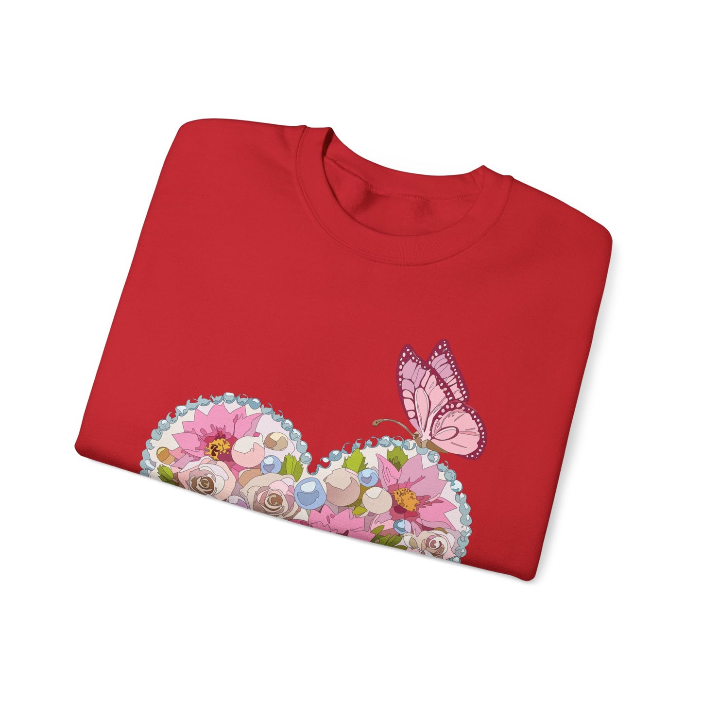Floral Heart Sweatshirt, Floral Love Sweatshirt, Valentine's Day Sweatshirt, Heart Floral Sweatshirt