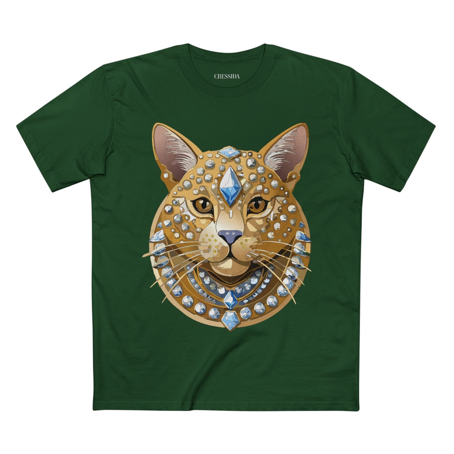 Unisex Premium Cotton Tee Shirt With Antique Animal Medallion Design